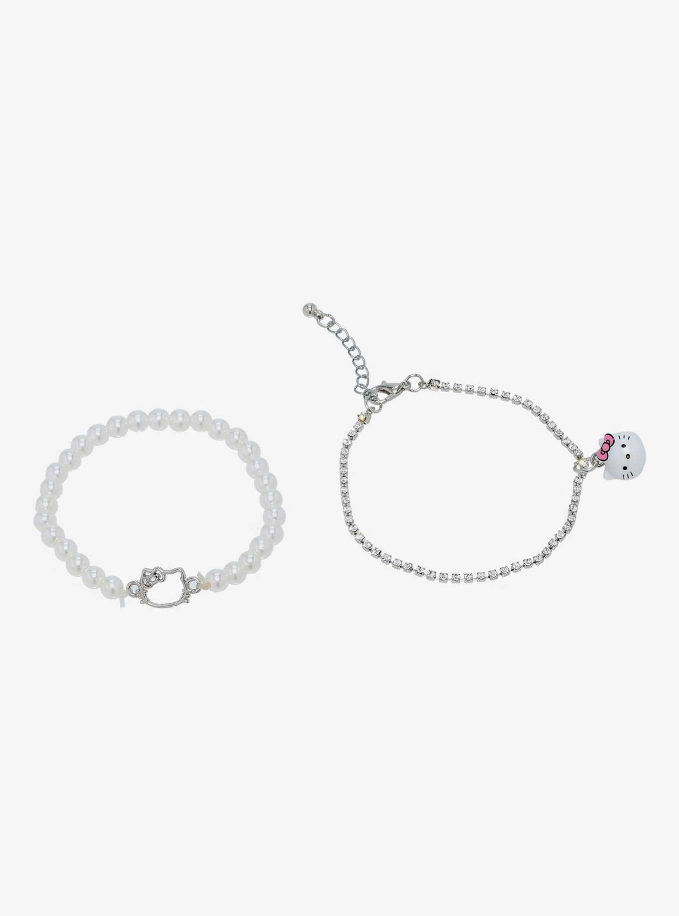 Hello Kitty Bling Pearl Bracelet Set, , hi-res