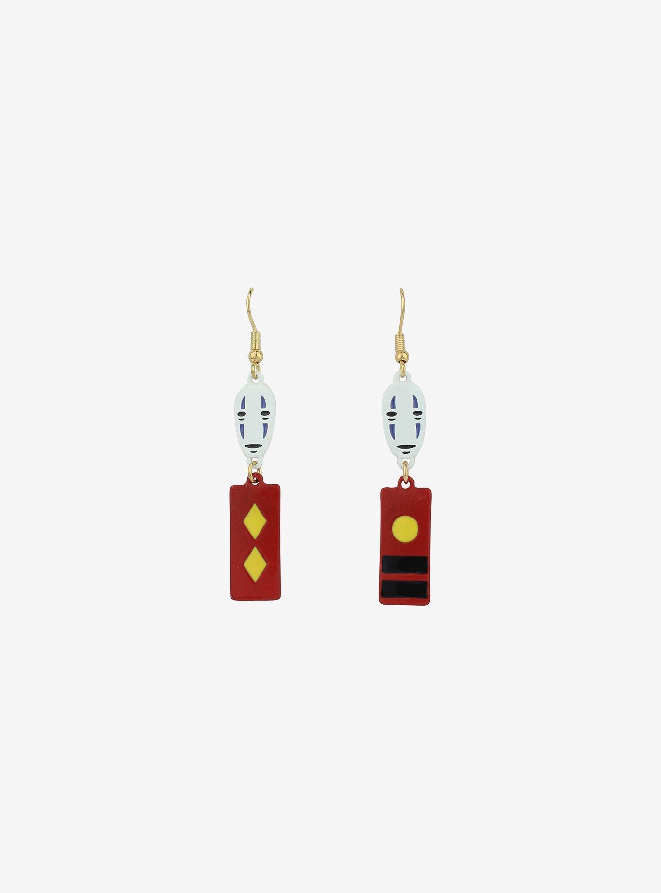 Studio Ghibli Spirited Away No-Face Bath Token Drop Earrings, , hi-res