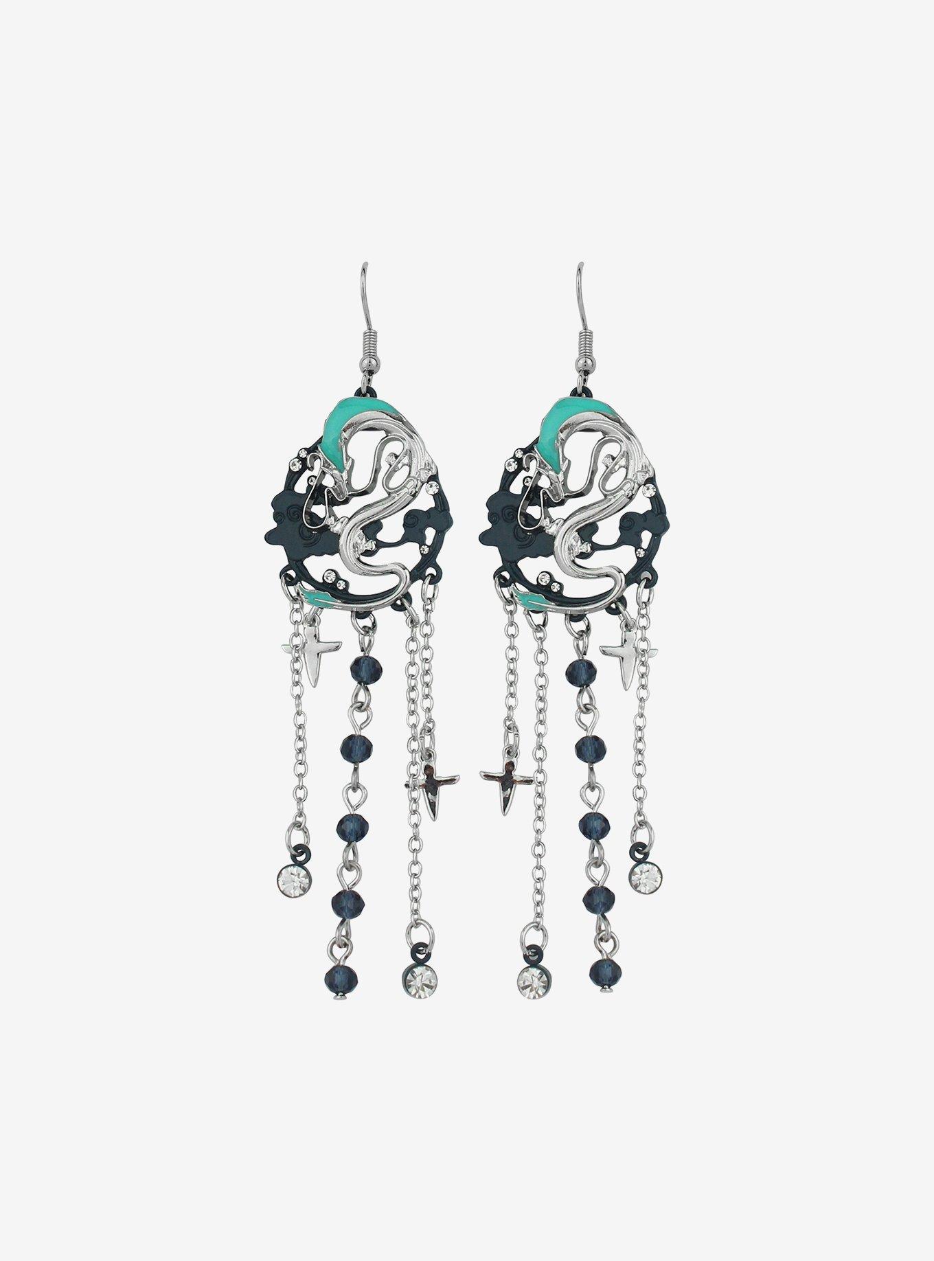 Studio Ghibli Spirited Away Haku Bling Drop Earrings, , alternate