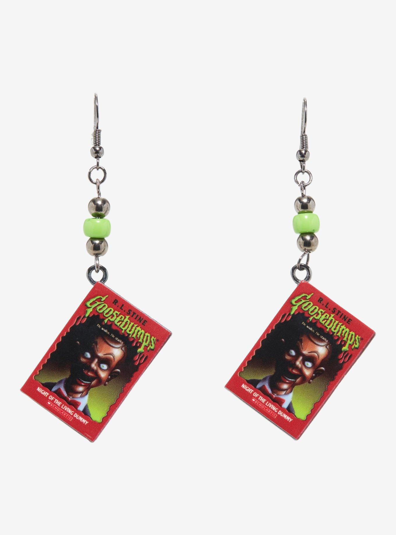 Goosebumps Living Dummy Book 3D Drop Earrings, , alternate