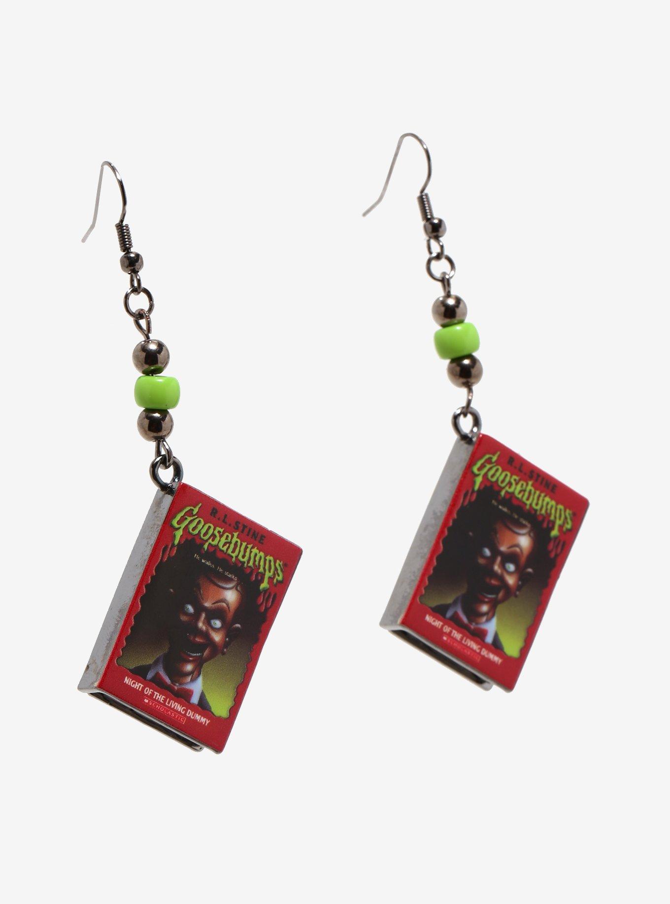 Goosebumps Living Dummy Book 3D Drop Earrings, , alternate