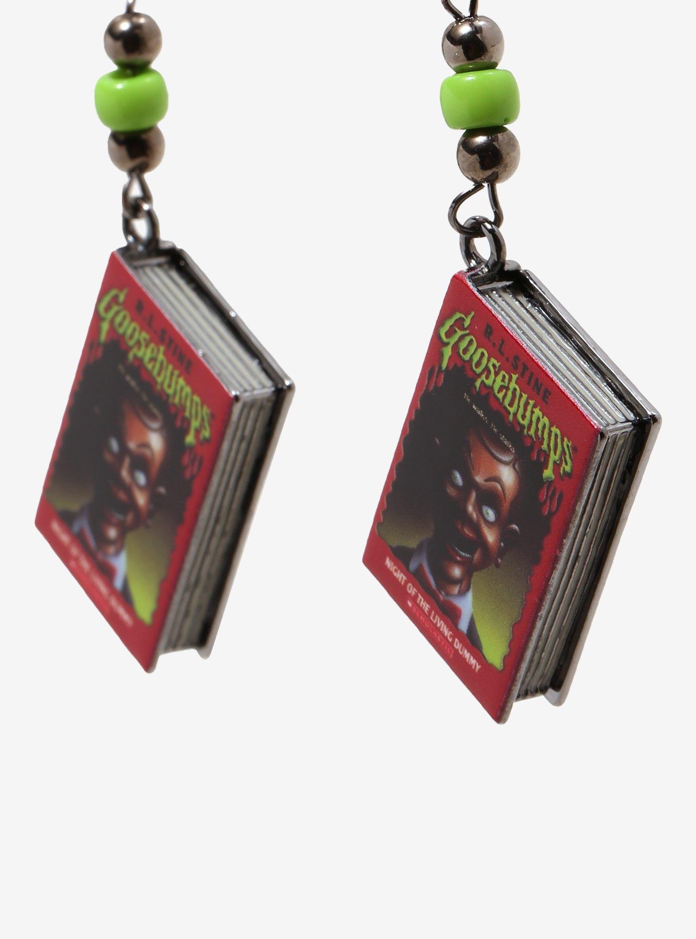 Goosebumps Living Dummy Book 3D Drop Earrings, , alternate