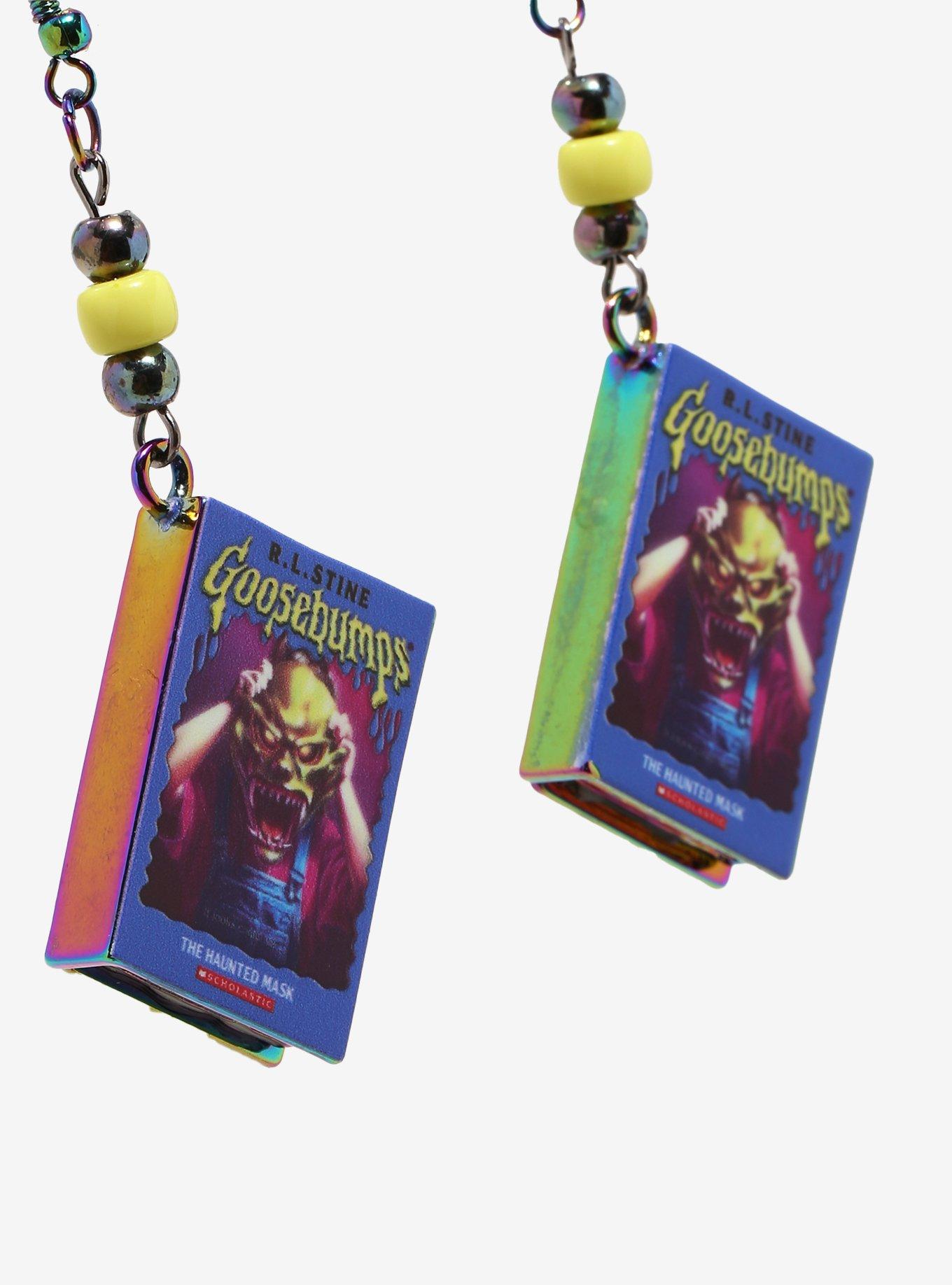 Goosebumps Haunted Mask Book 3D Drop Earrings, , alternate