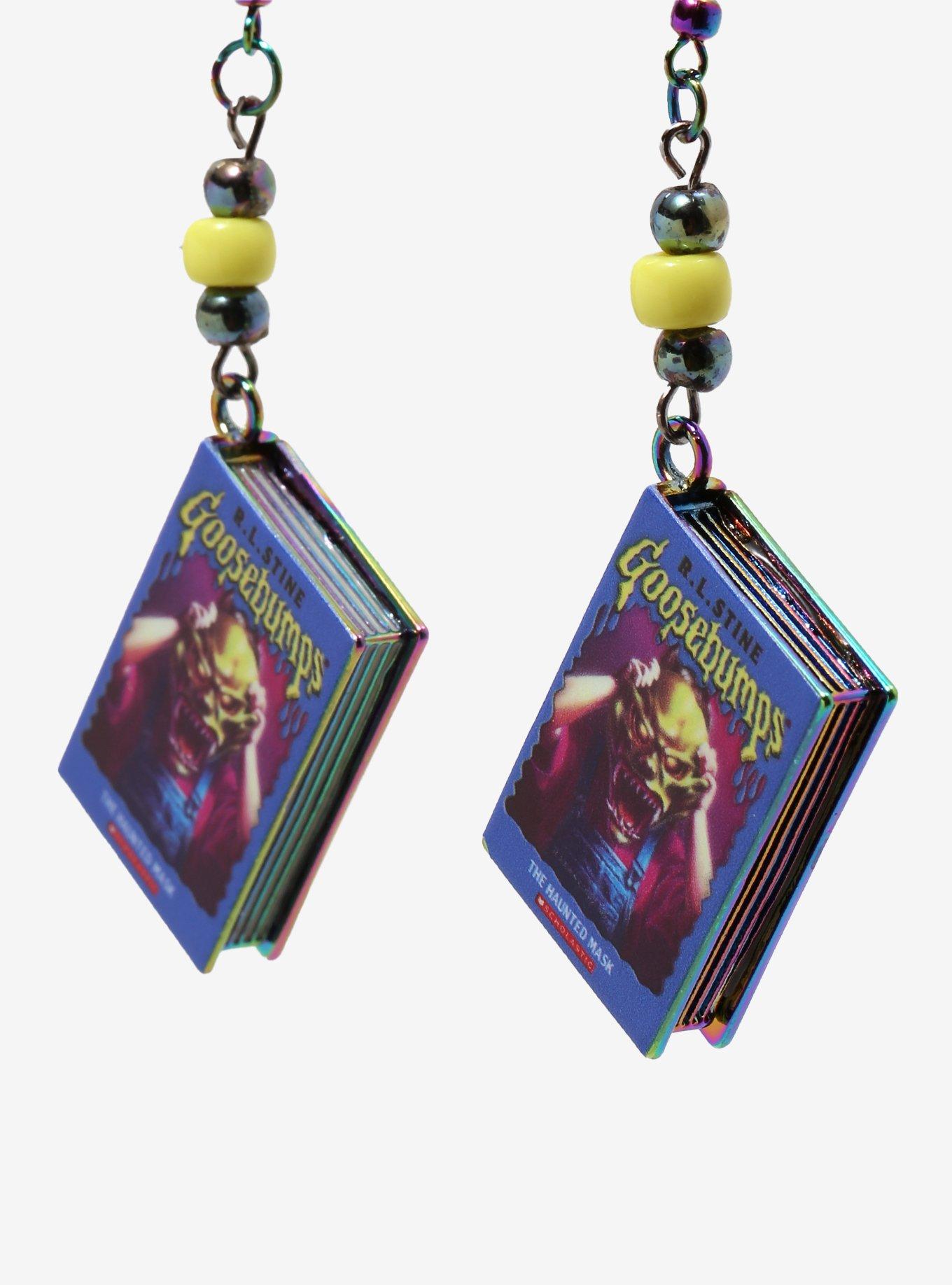 Goosebumps Haunted Mask Book 3D Drop Earrings, , alternate