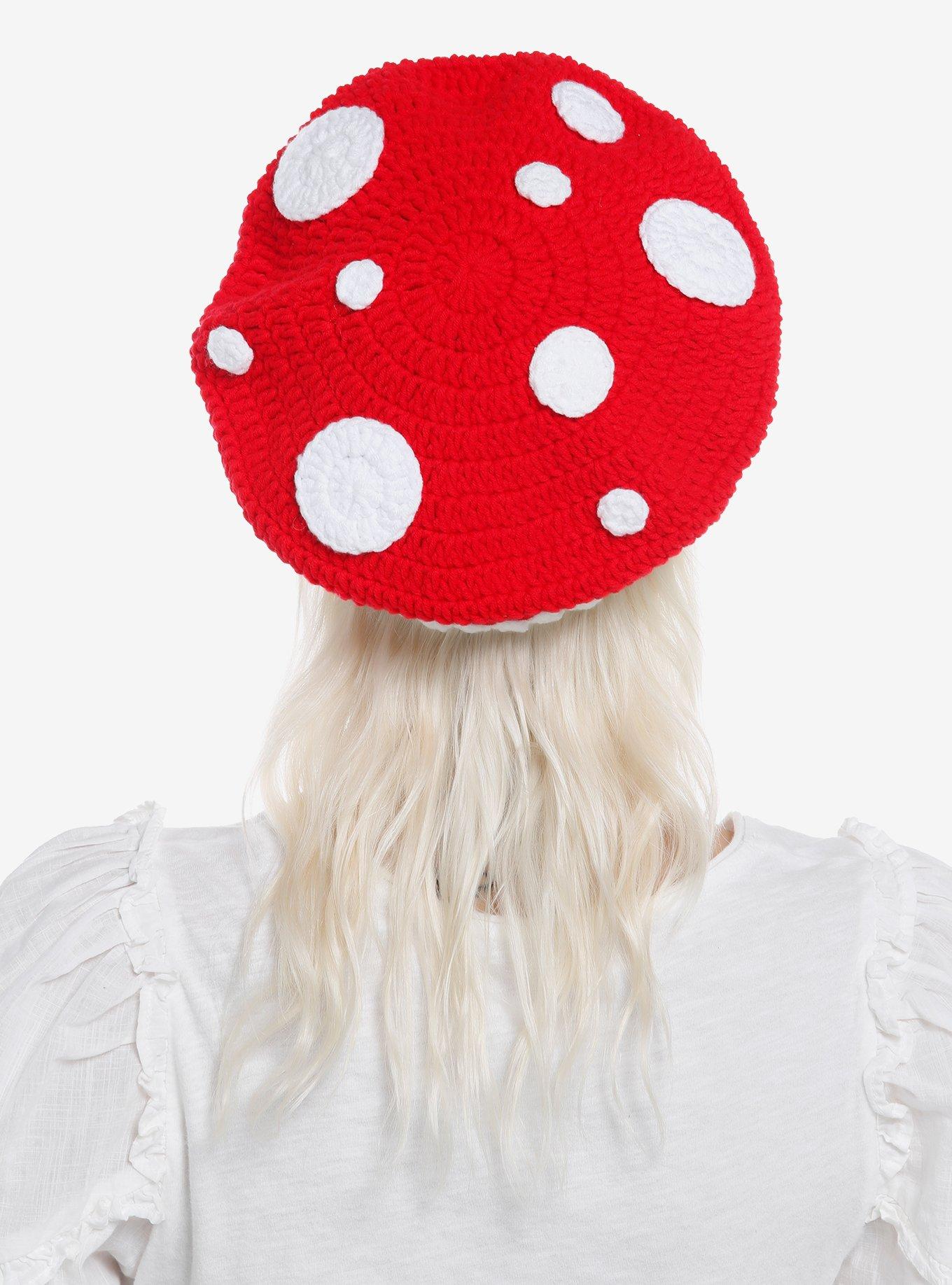 Mushroom Crochet Beret, , hi-res