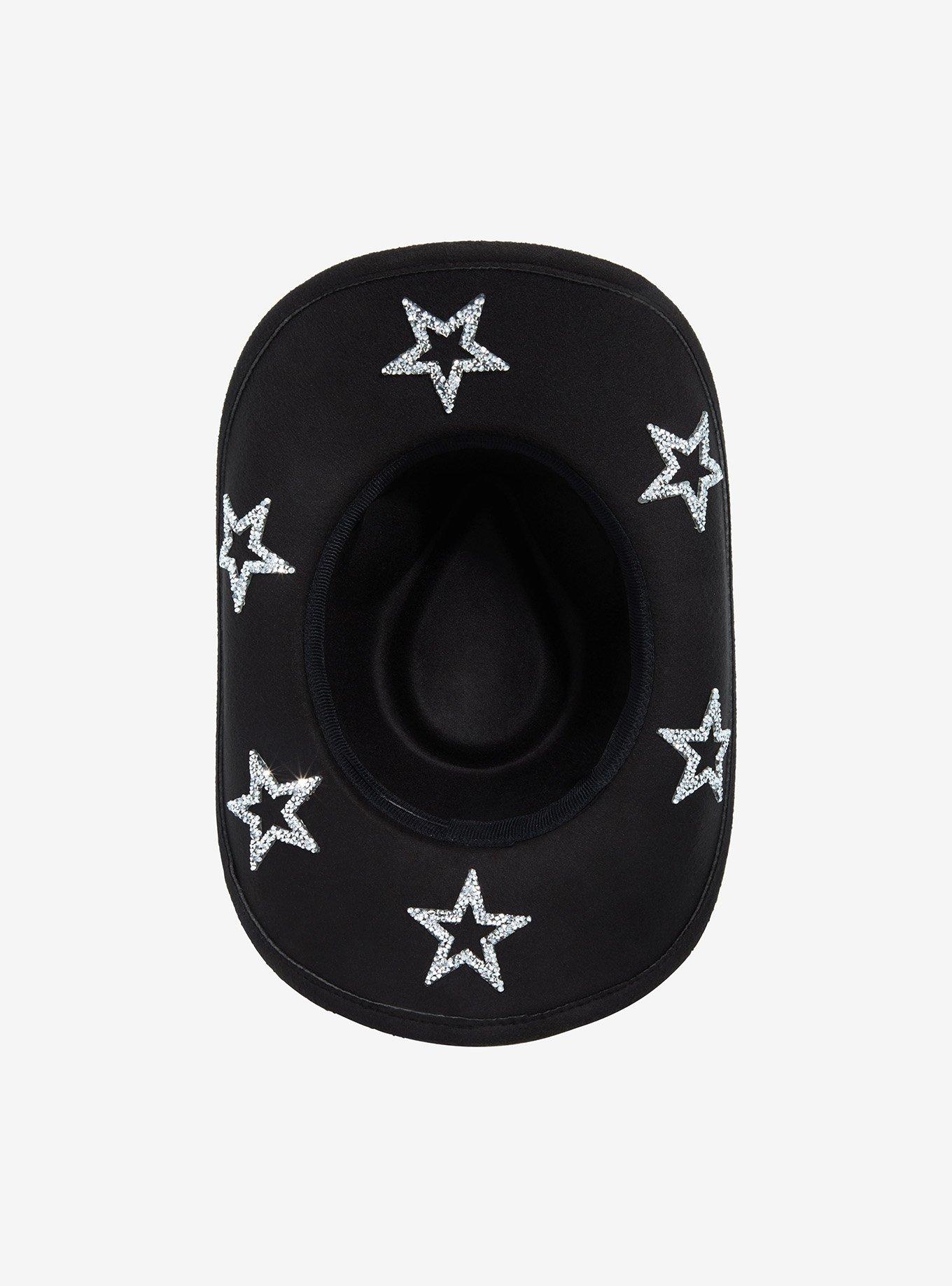 Black Rhinestone Star Cowboy Hat, , alternate