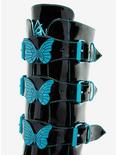 YRU Dune Blue Butterfly Platform Boots, MULTI, alternate