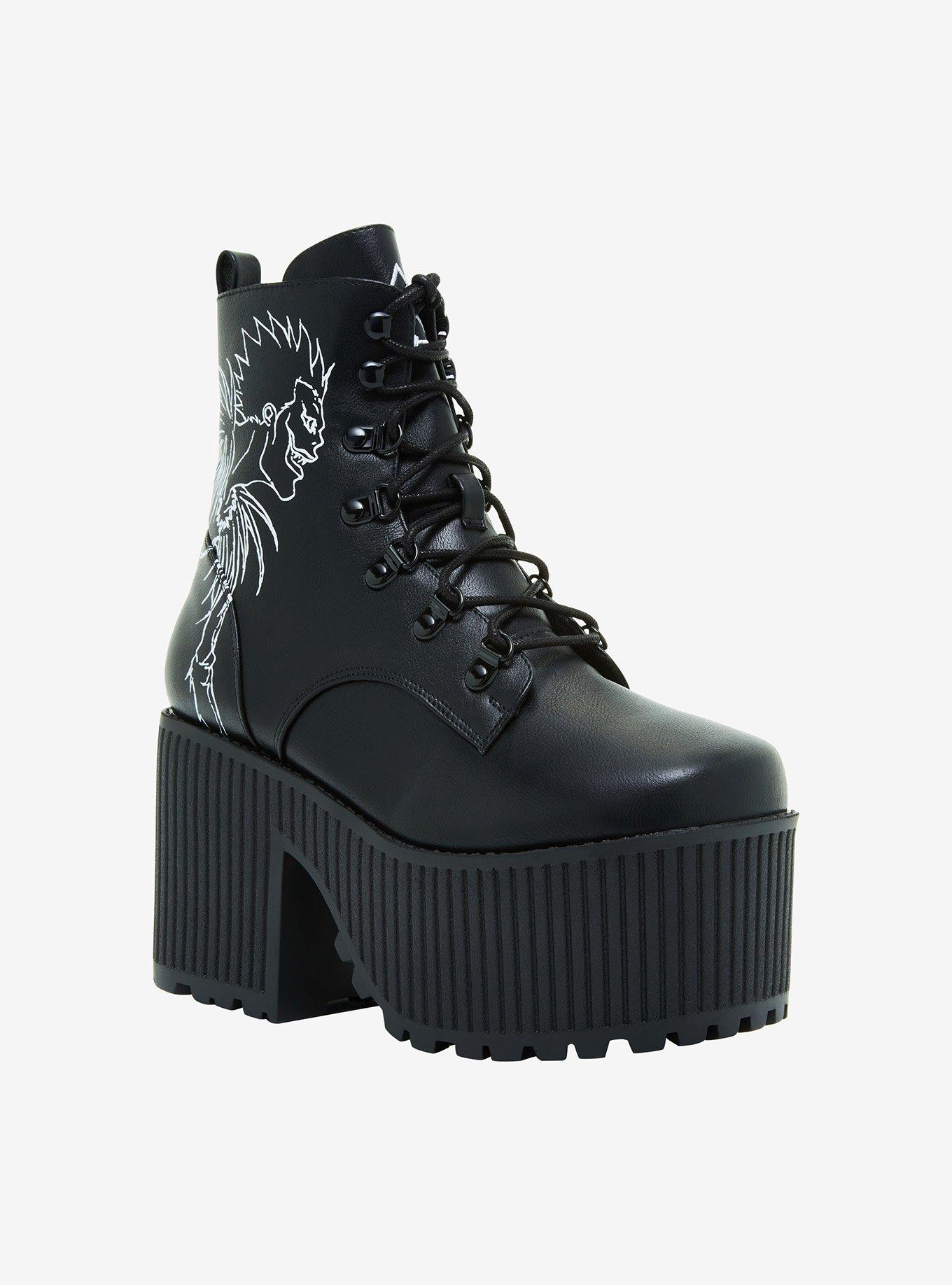 YRU Death Note Ryuk Platform Lace-Up Boots, MULTI, alternate