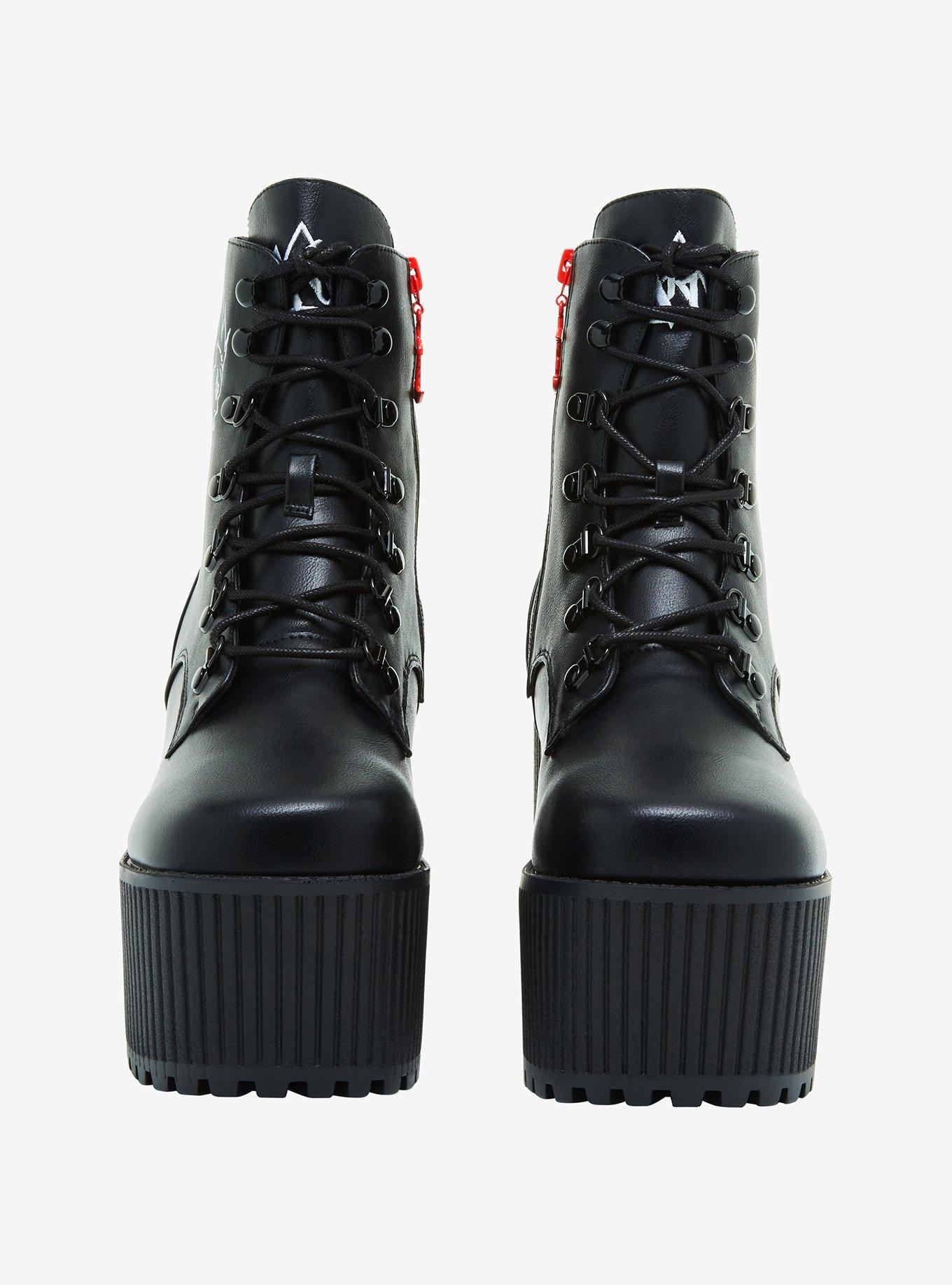 YRU Death Note Ryuk Platform Lace-Up Boots, MULTI, alternate