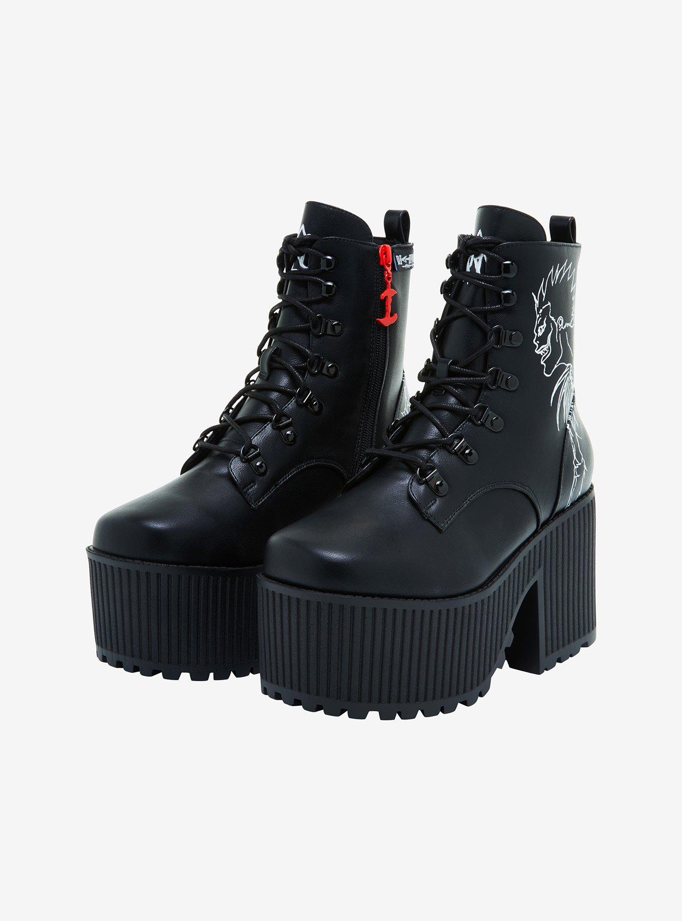 YRU Death Note Ryuk Platform Lace-Up Boots, MULTI, alternate