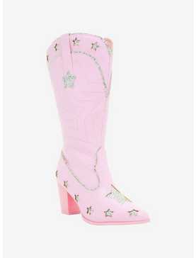 YRU Pink Glitter Star Cowgirl Boots, , hi-res