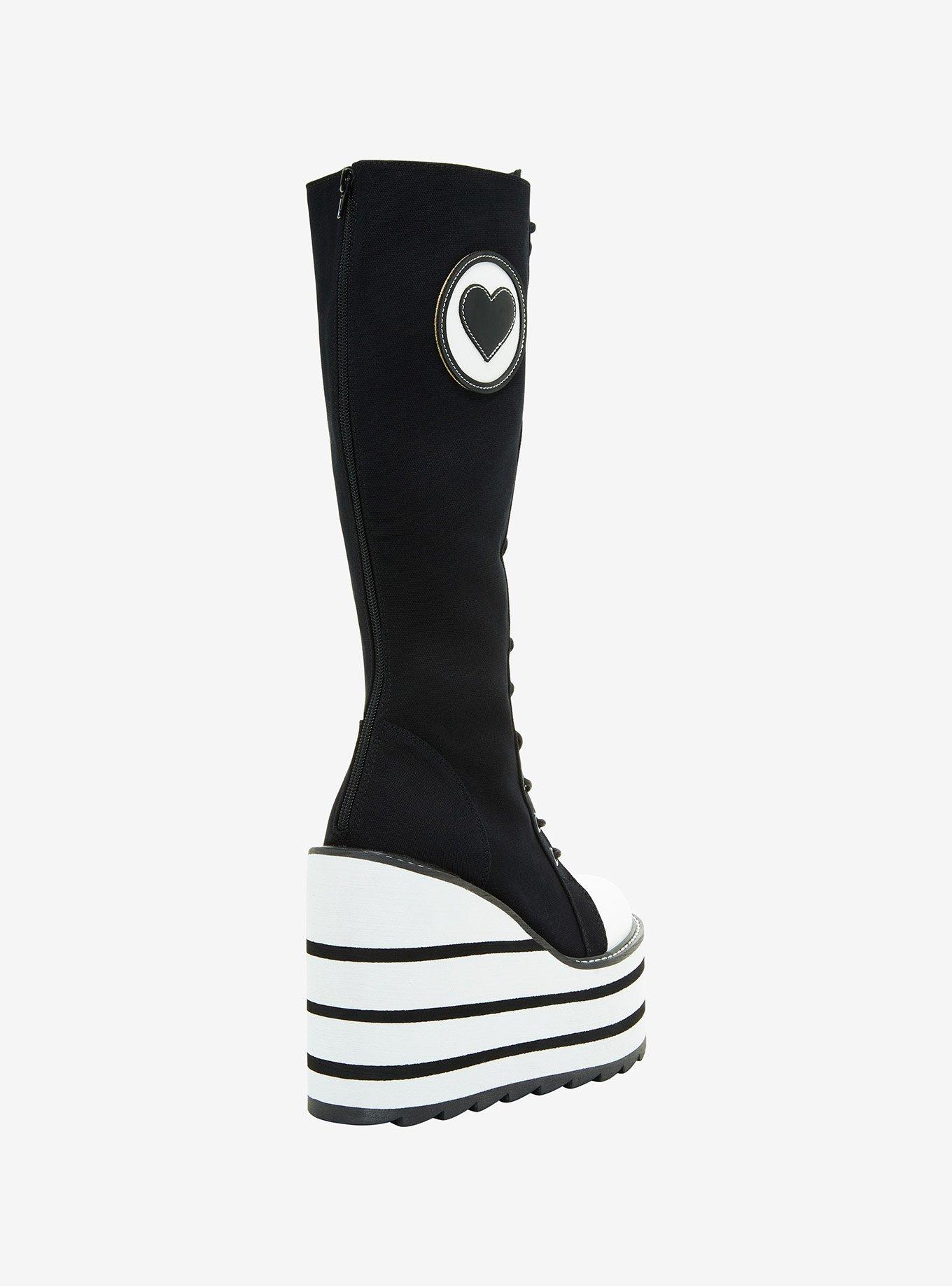 YRU Heart Stripe Knee High Platform Sneaker, MULTI, alternate