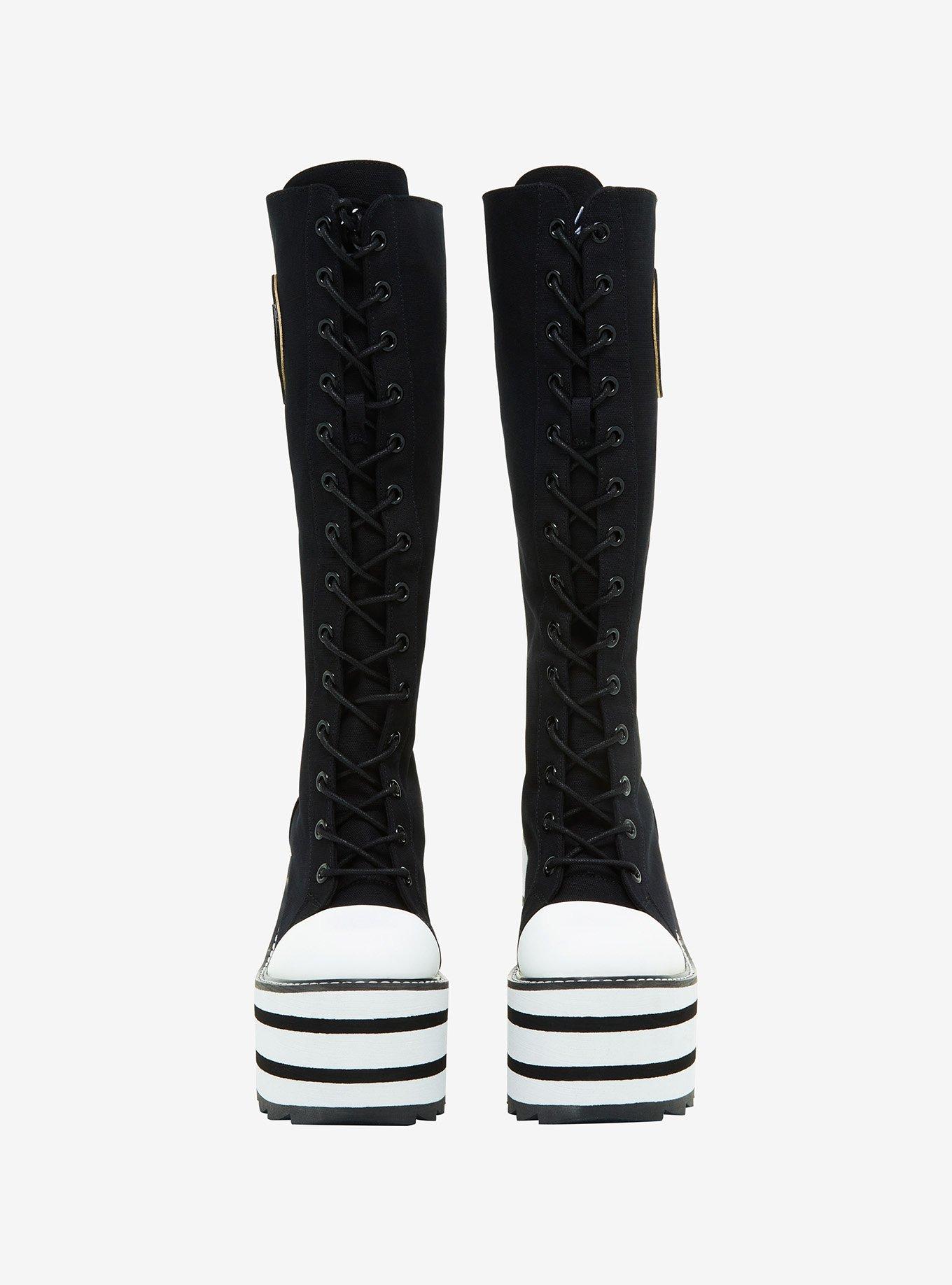 YRU Heart Stripe Knee High Platform Sneaker, MULTI, alternate