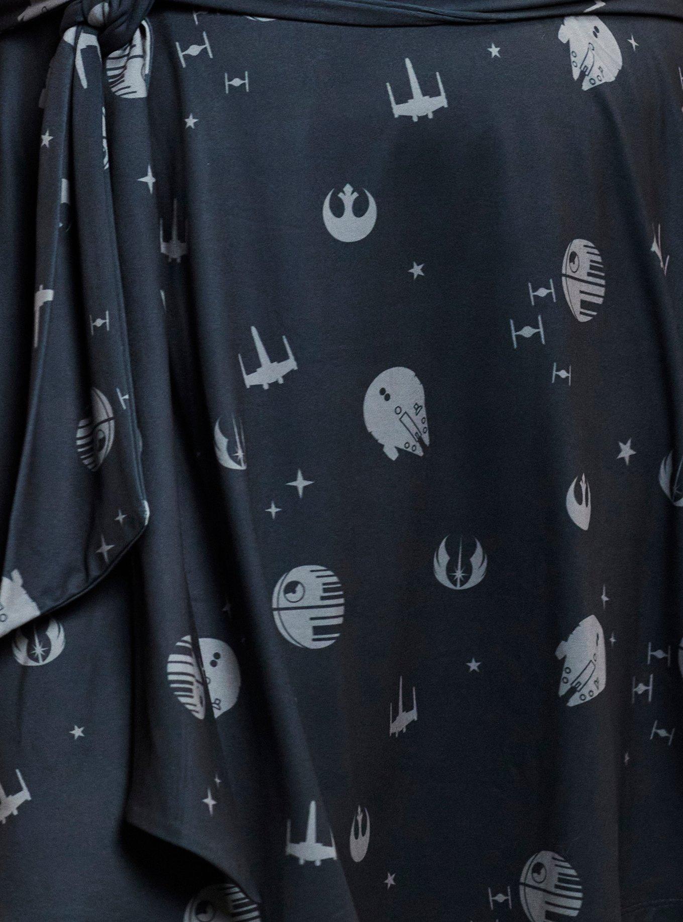 Her Universe Star Wars Icons Tie Front Dress Plus Size Her Universe Exclusive, DARK GREY, alternate