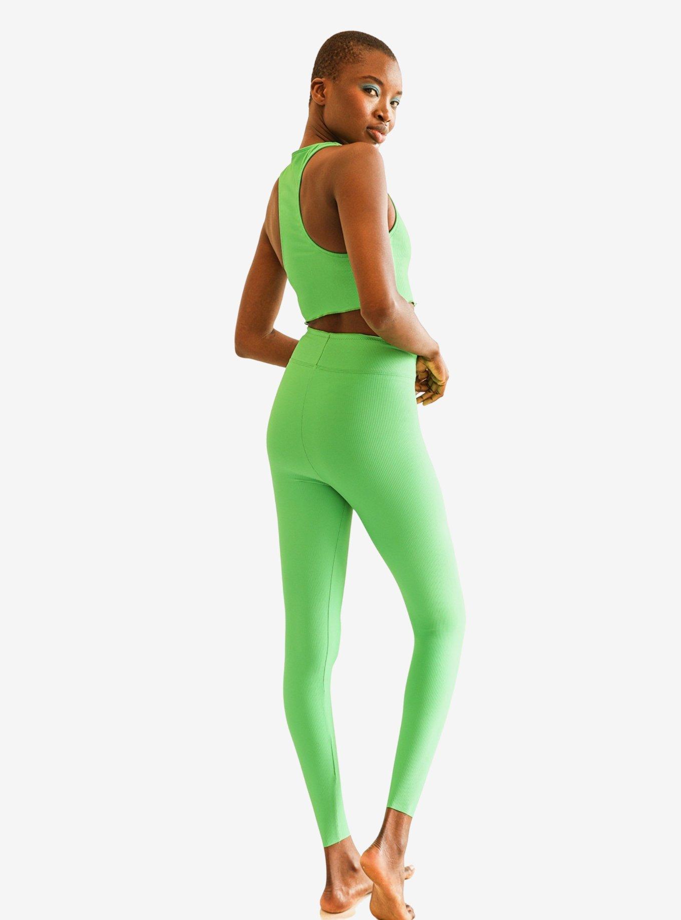 Dippin' Daisy's Lustre Leggings Paradise Palms Green, GREEN, alternate