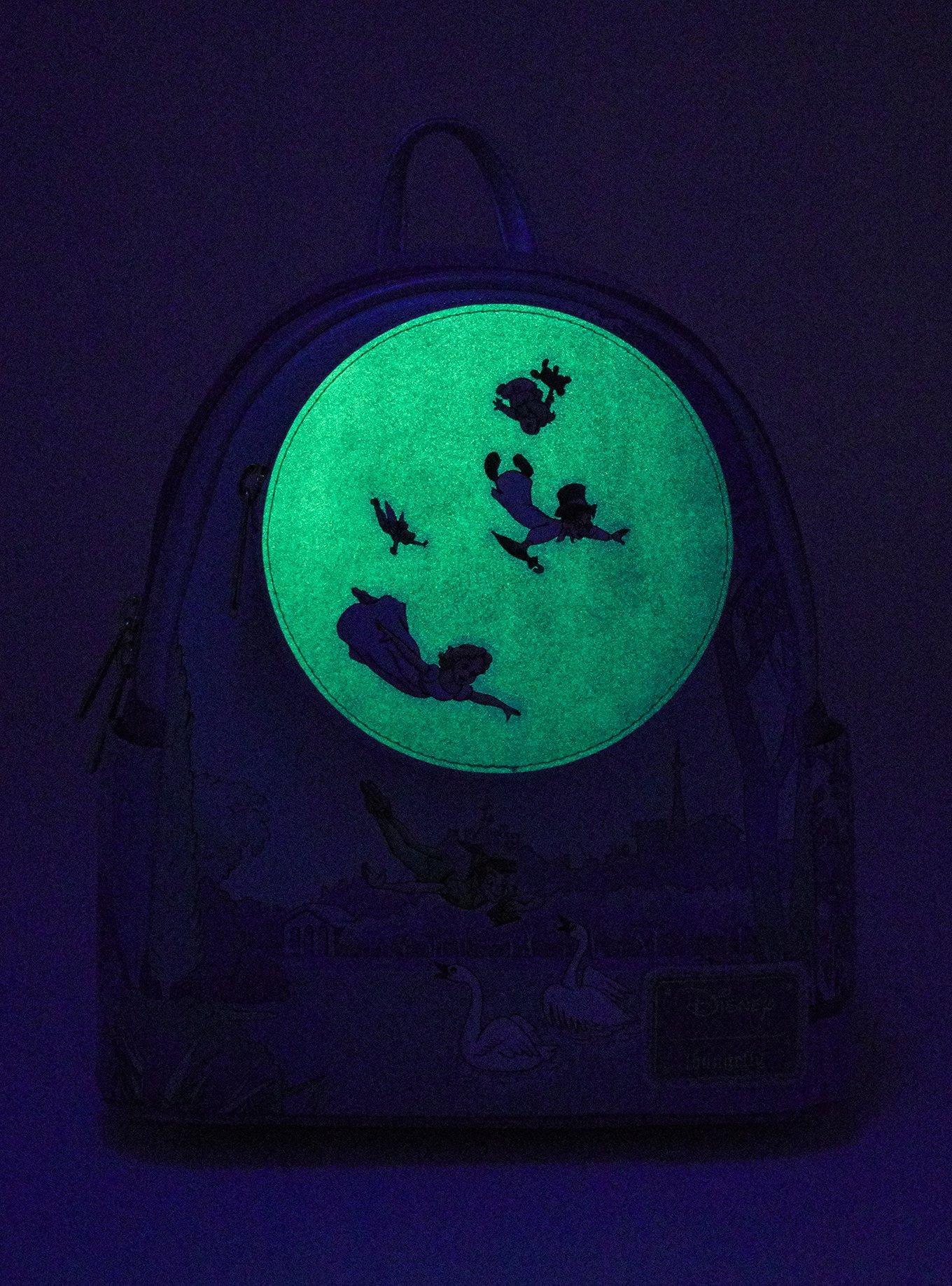 Loungefly Disney Peter Pan Night Glitter Mini Backpack, , hi-res