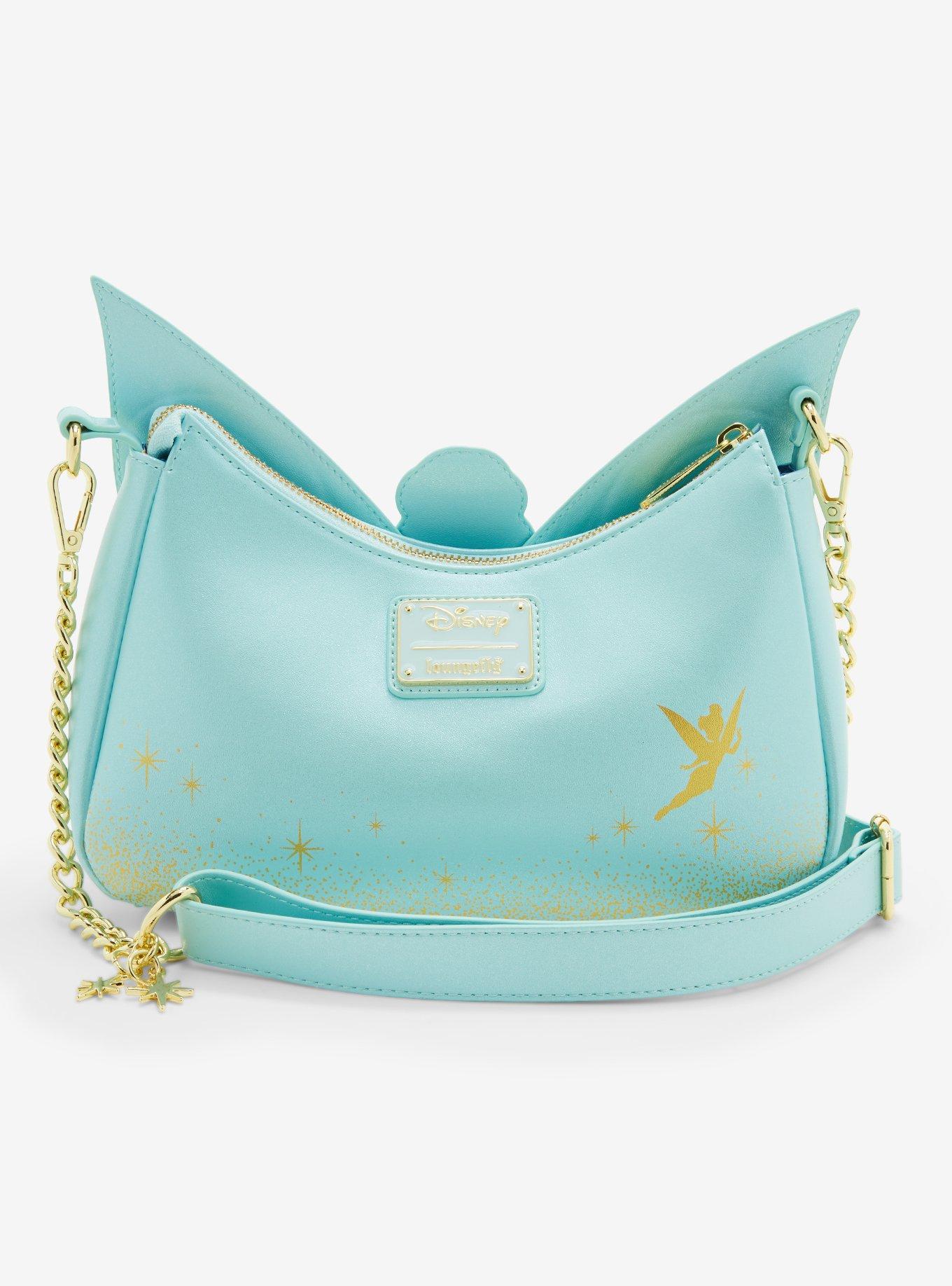 Loungefly Disney Peter Pan Tinker Bell Glitter Crossbody Bag, , alternate