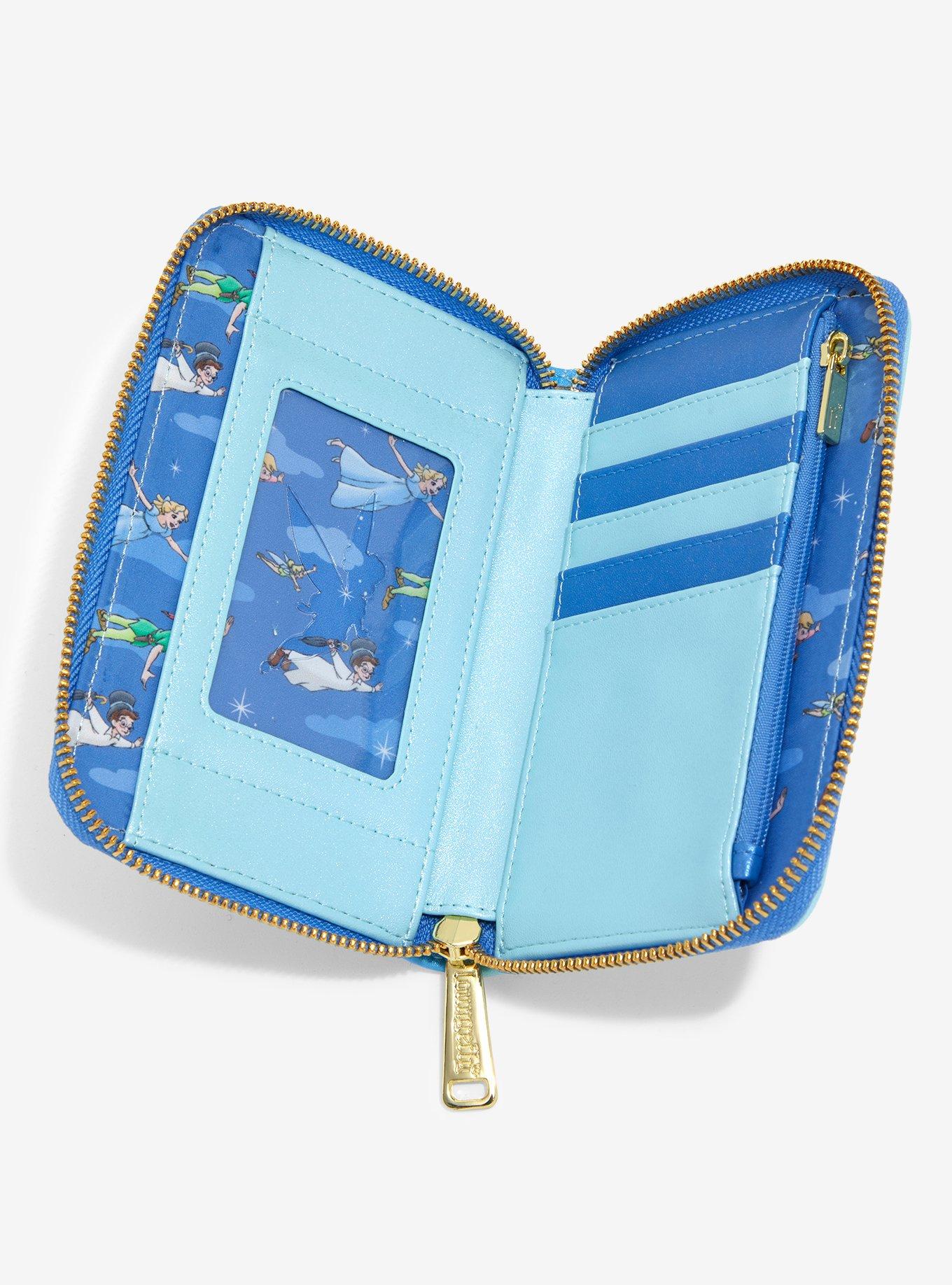 Loungefly Disney Peter Pan Night Glitter Zipper Wallet, , alternate