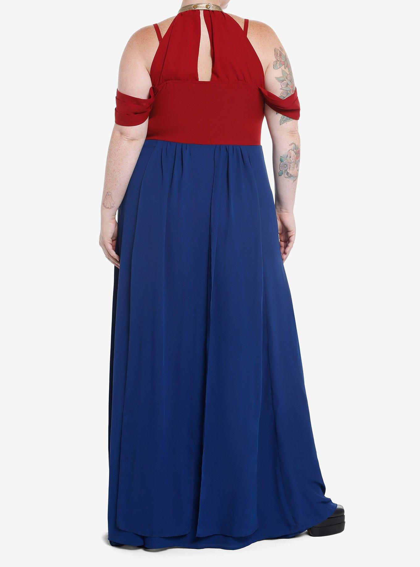 Her Universe Marvel The Marvels Captain Marvel Maxi Dress Plus Size, MULTI, alternate