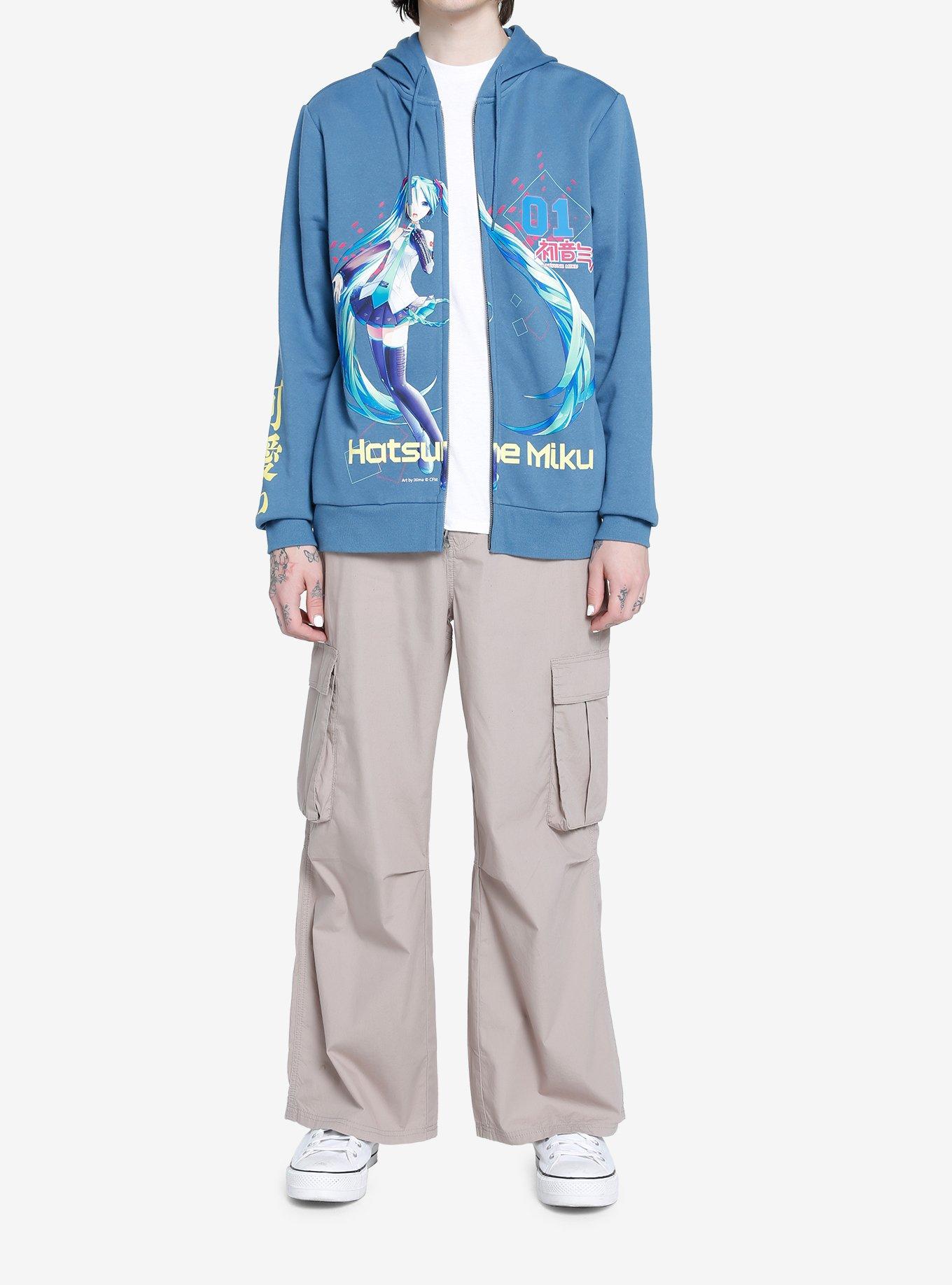 Hatsune Miku Kawaii Hoodie, BLUE, alternate