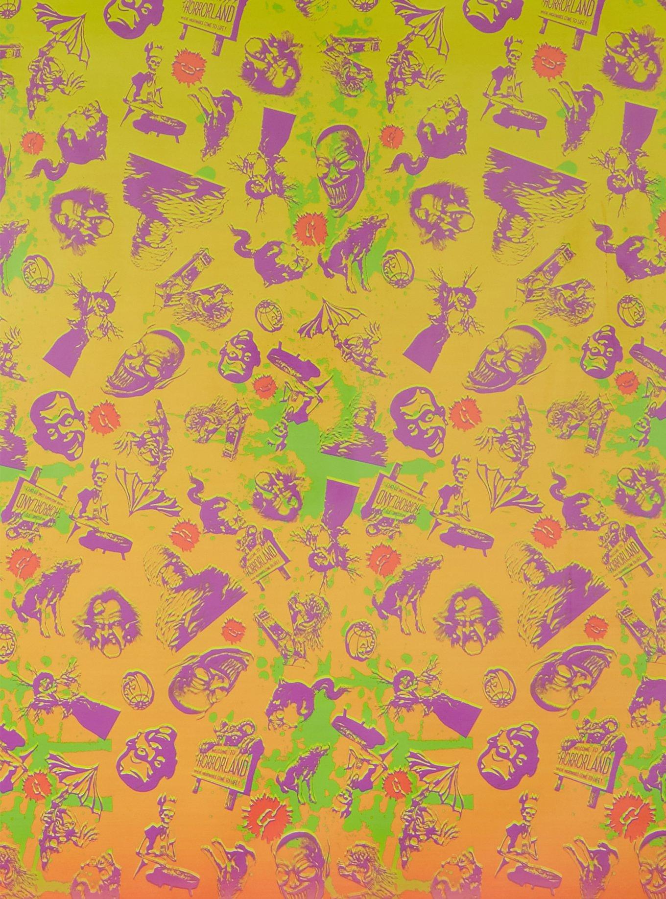 Goosebumps Icons Splatter Wrapping Paper, , alternate
