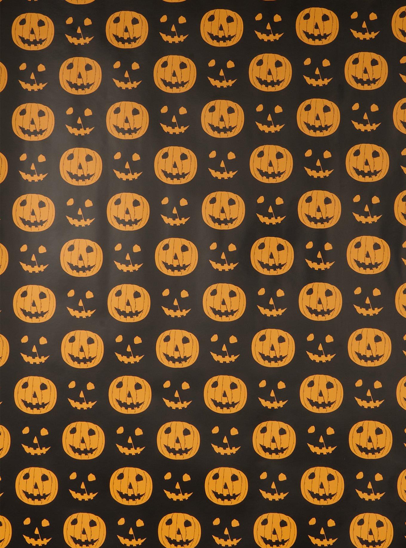 Halloween Jack-O'-Lantern Wrapping Paper, , alternate