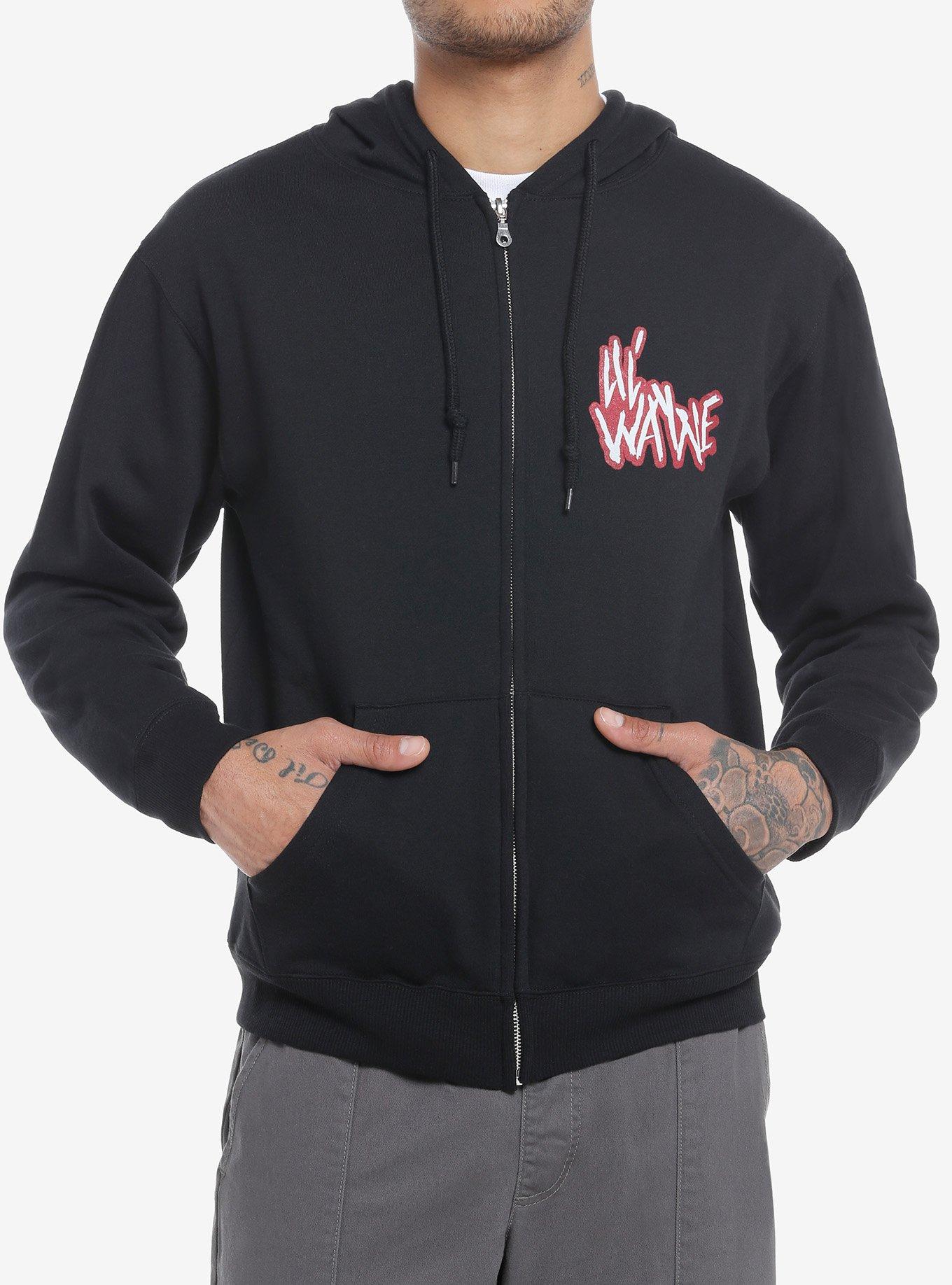 Lil Wayne Portrait Hoodie, BLACK, alternate