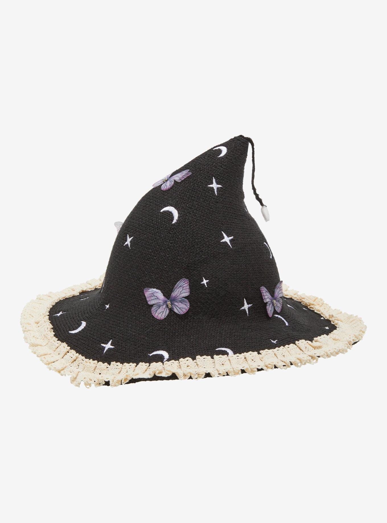 Moons & Butterflies Ruffled Witch Hat, , hi-res