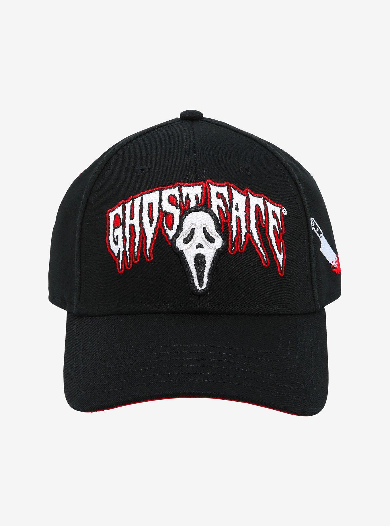 Scream Ghost Face Embroidered Dad Cap, , hi-res