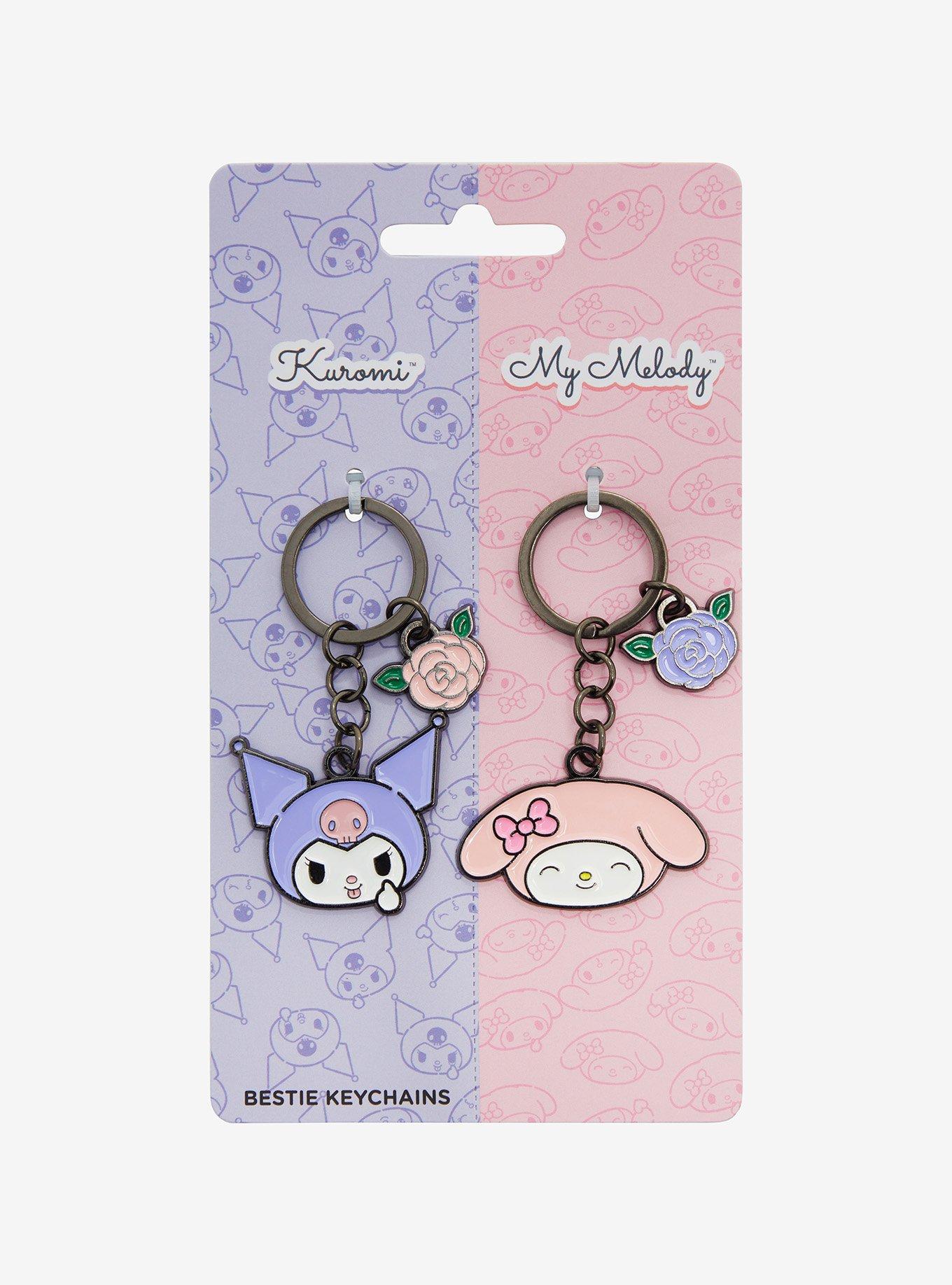Sanrio Kuromi & My Melody Floral Multi-Charm Bestie Keychain Set, , alternate
