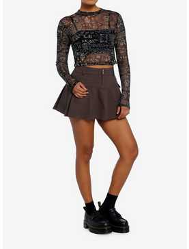 Thorn & Fable Alchemy Icons Mesh Girls Crop Long-Sleeve Top, , hi-res