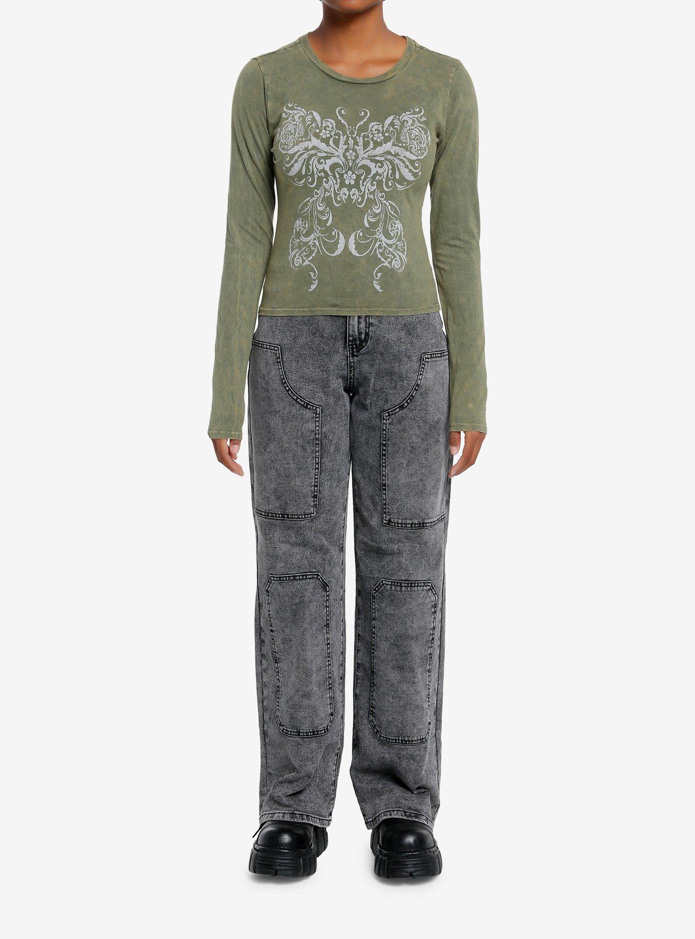 Filigree Butterfly Girls Long-Sleeve T-Shirt, , alternate
