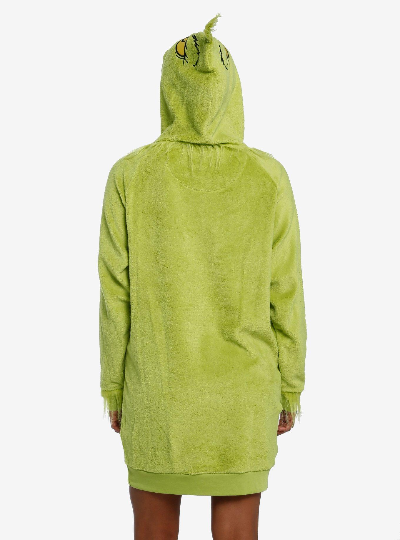 Dr. Seuss How The Grinch Stole Christmas Fuzzy Hoodie & Socks Set, GREEN, alternate