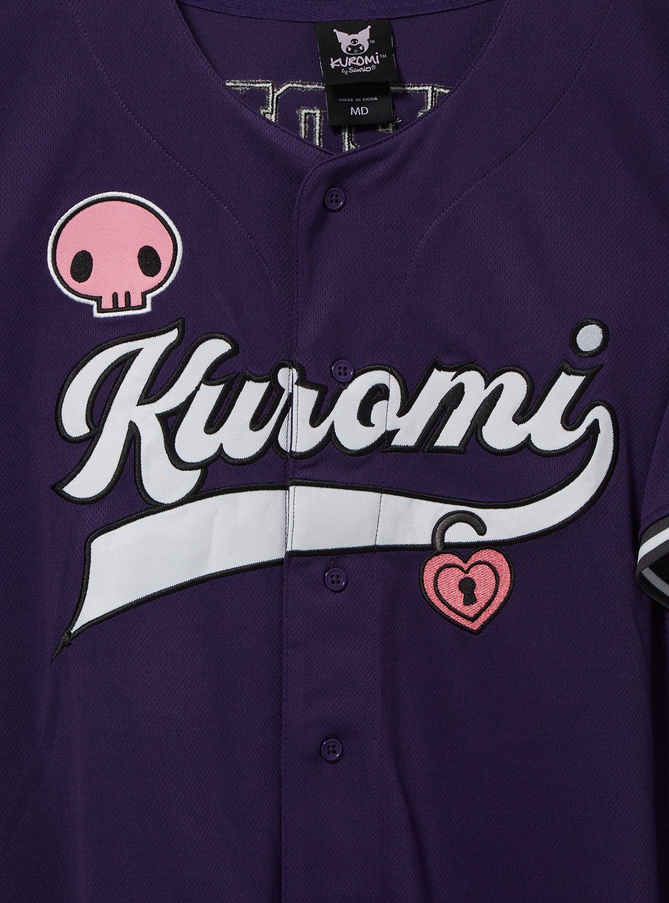 Sanrio Kuromi Baseball Jersey - BoxLunch Exclusive, DARK PURPLE, alternate