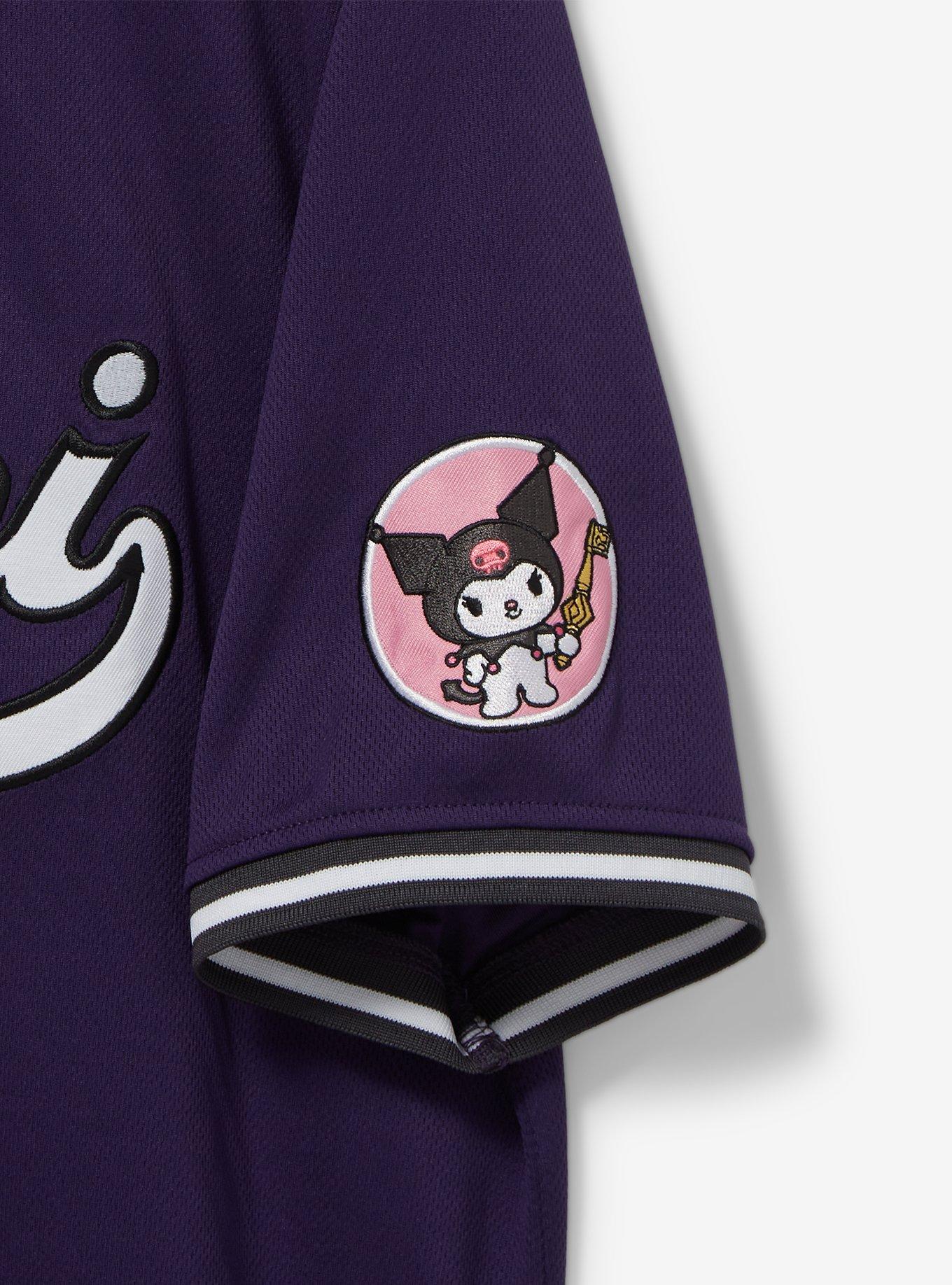 Sanrio Kuromi Baseball Jersey - BoxLunch Exclusive, DARK PURPLE, alternate