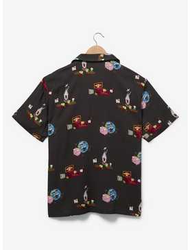 Invader Zim Icons Allover Print Woven Button Up - BoxLunch Exclusive, , hi-res