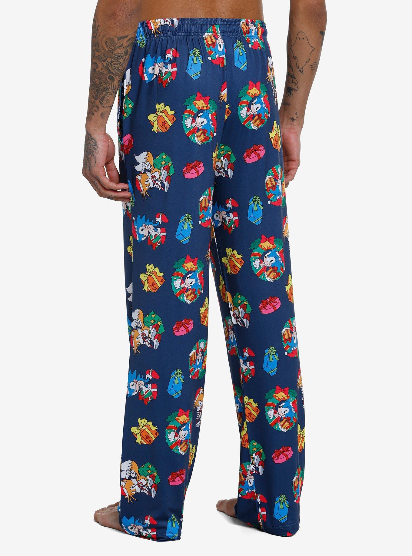 Sonic The Hedgehog Holiday Pajama Pants, BLACK, alternate