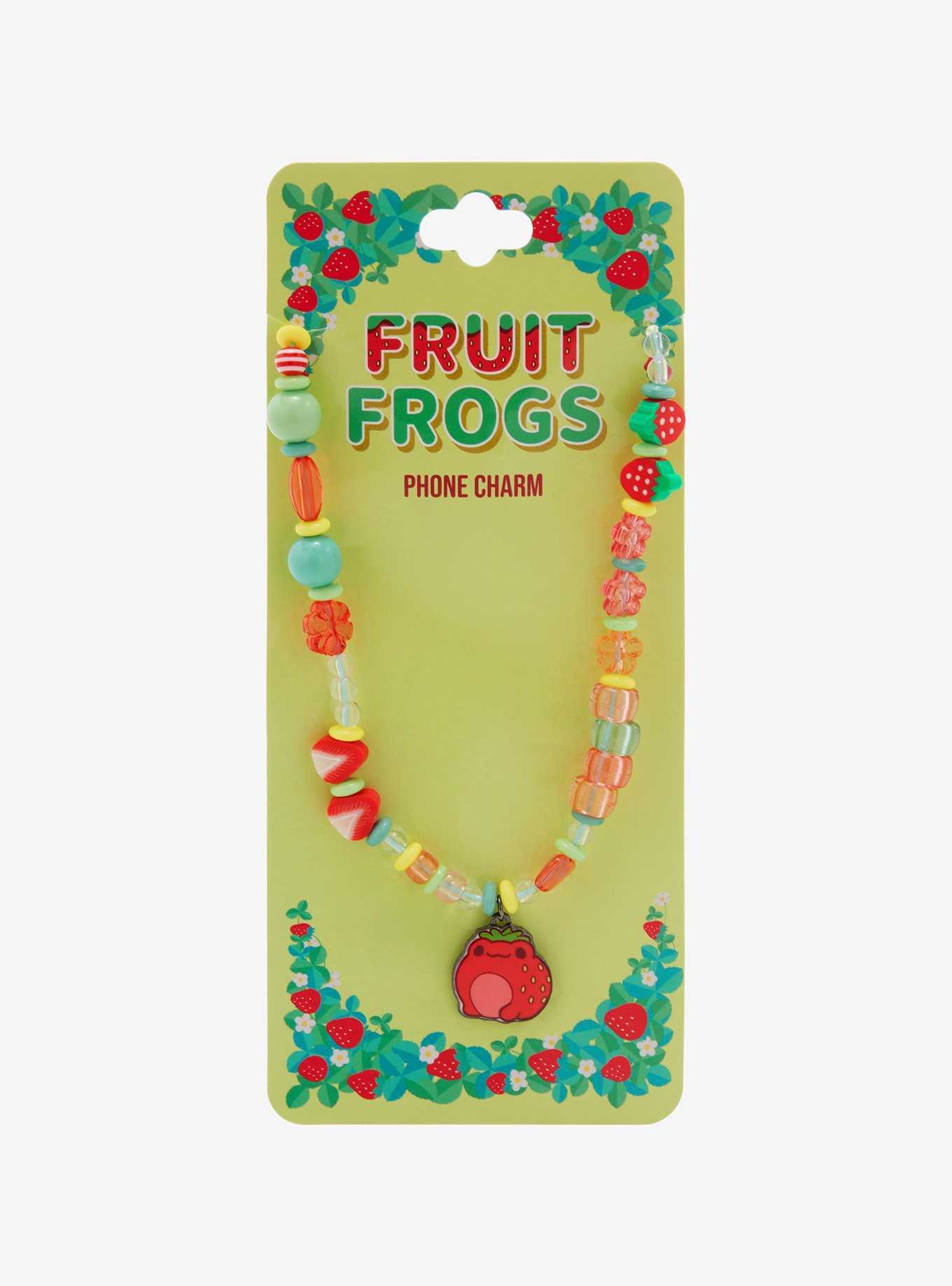 Fruit Frogs Strawberry Frog Beaded Phone Wristlet - BoxLunch Exclusive, , hi-res