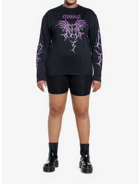 Black & Purple Eternal Butterfly Girls Long-Sleeve T-Shirt Plus Size, , hi-res