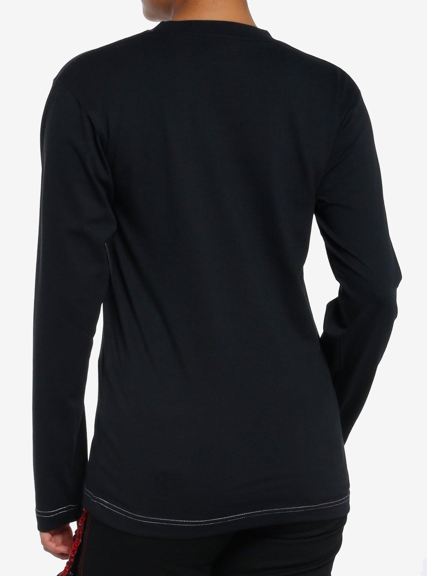 Black & White Cross Girls Long-Sleeve T-Shirt, , alternate