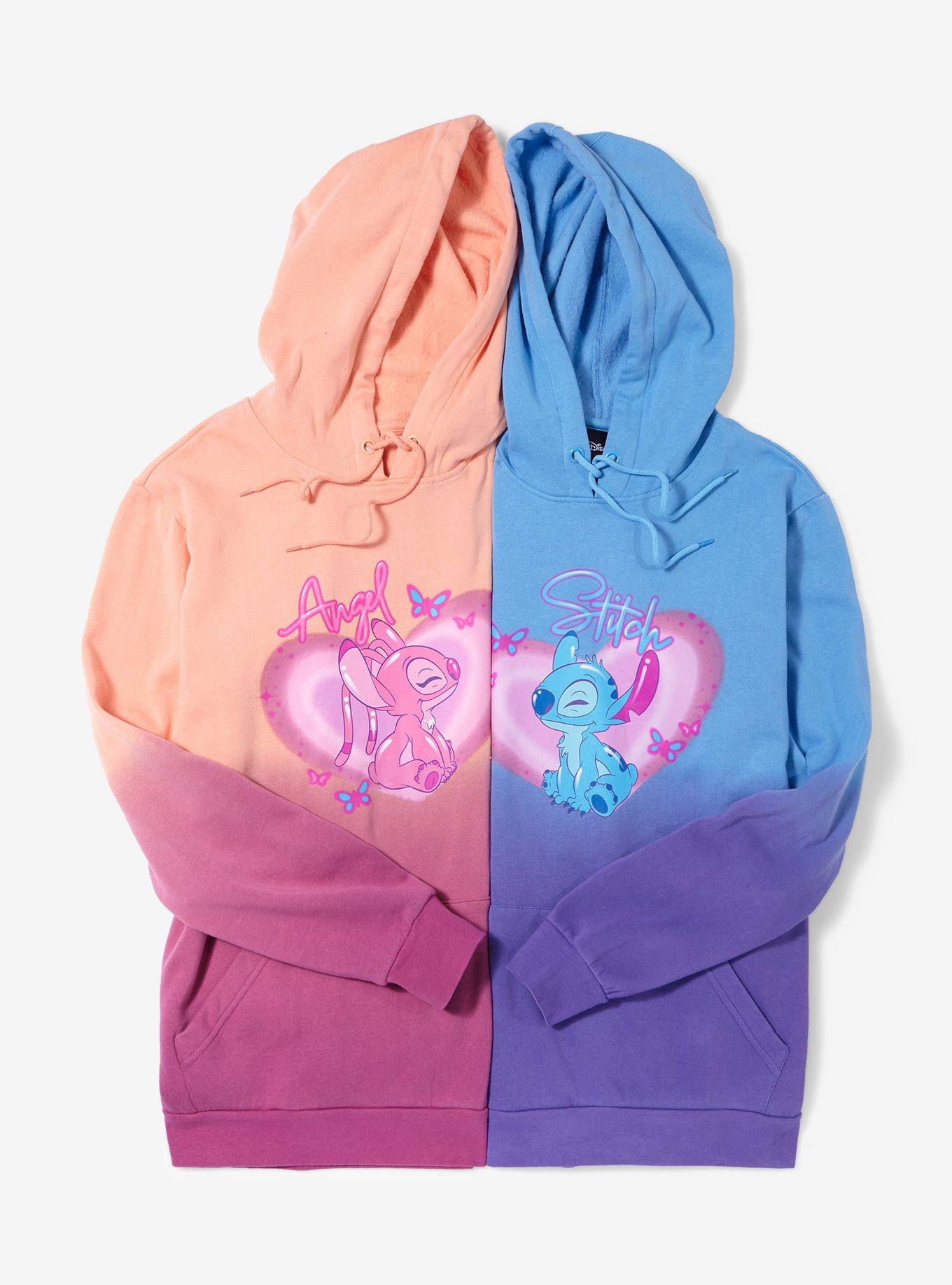 Disney Lilo & Stitch Heart Stitch Split Dye Sweatshirt - BoxLunch Exclusive, BLUE, alternate