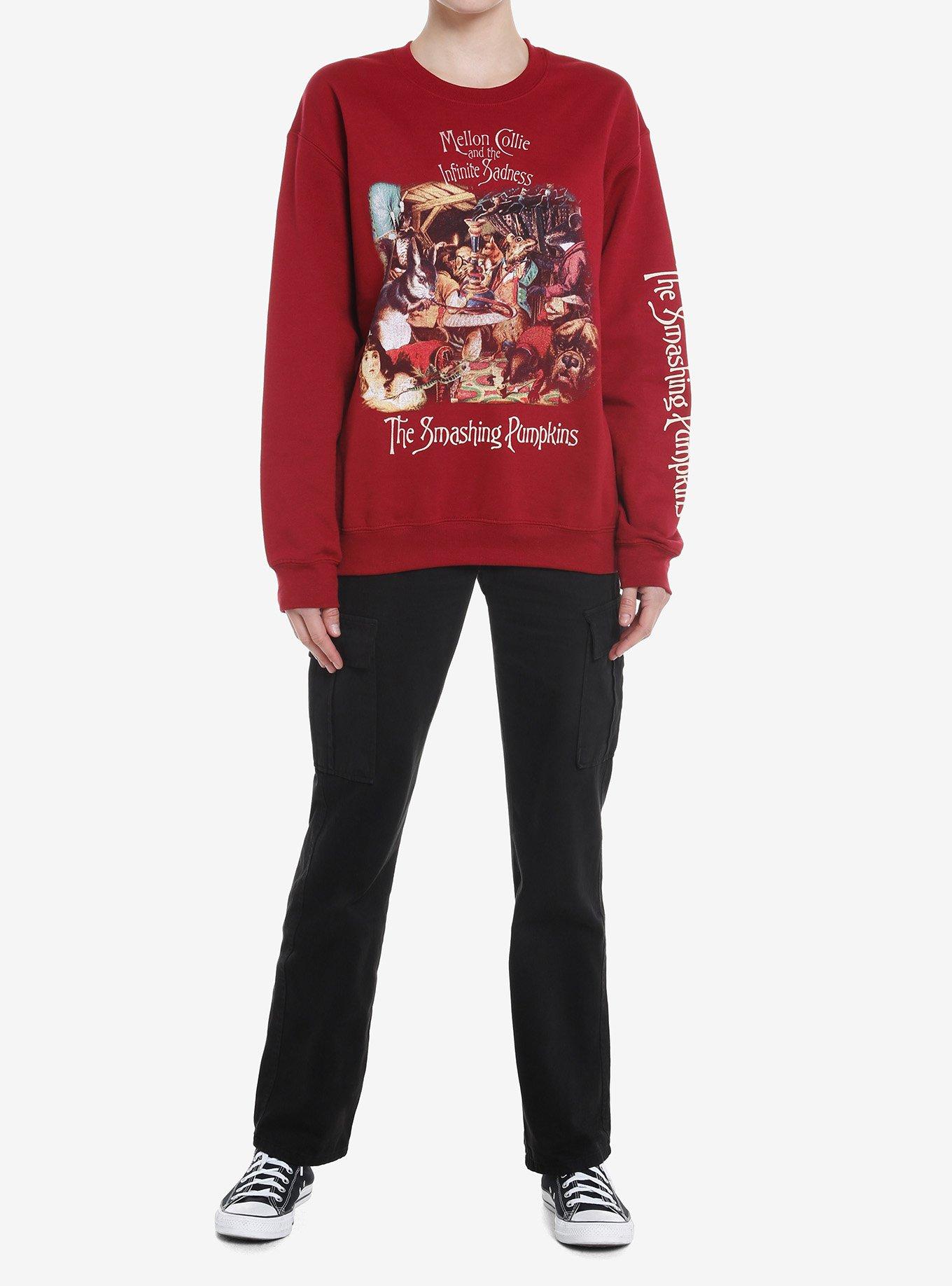 The Smashing Pumpkins Mellon Collie Girls Sweatshirt, BURGUNDY, alternate