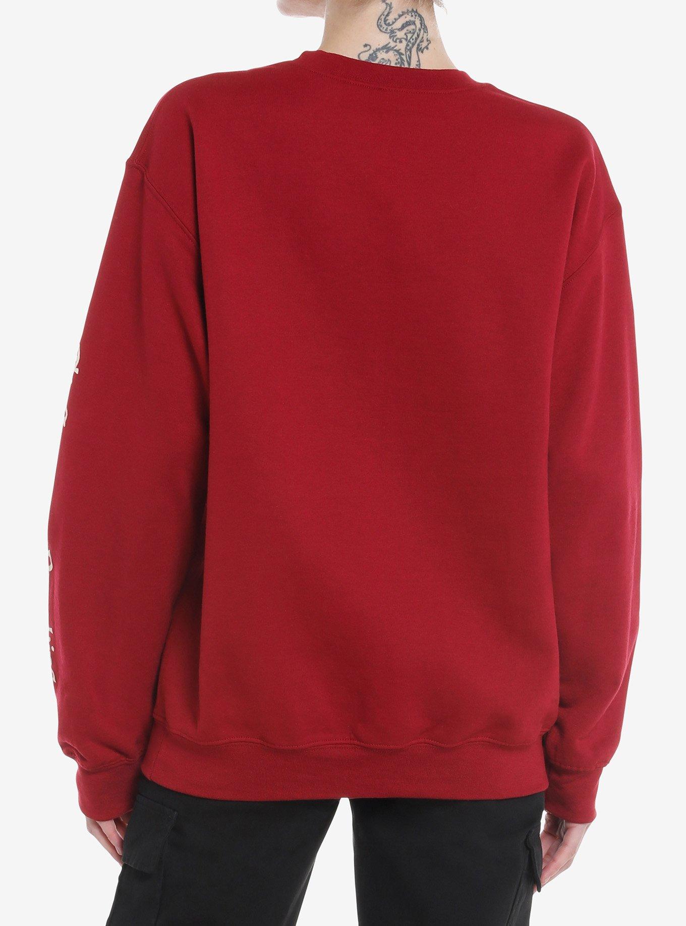 The Smashing Pumpkins Mellon Collie Girls Sweatshirt, BURGUNDY, alternate