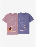 Disney Lady and the Tramp Couples T-Shirt - BoxLunch Exclusive, LIGHT BLUE, alternate