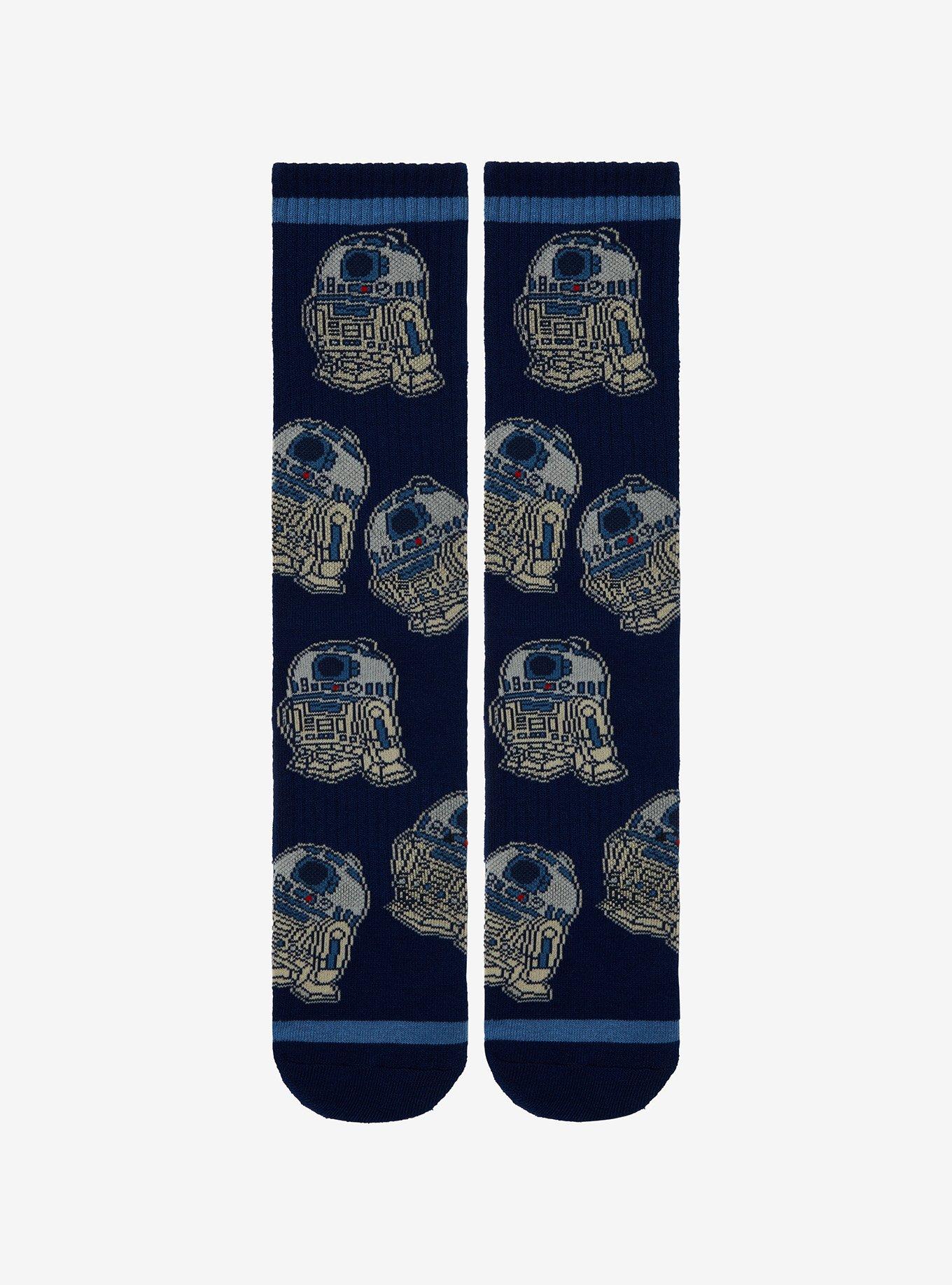 Star Wars R2-D2 Chibi Portrait Allover Print Crew Socks - BoxLunch Exclusive, , alternate