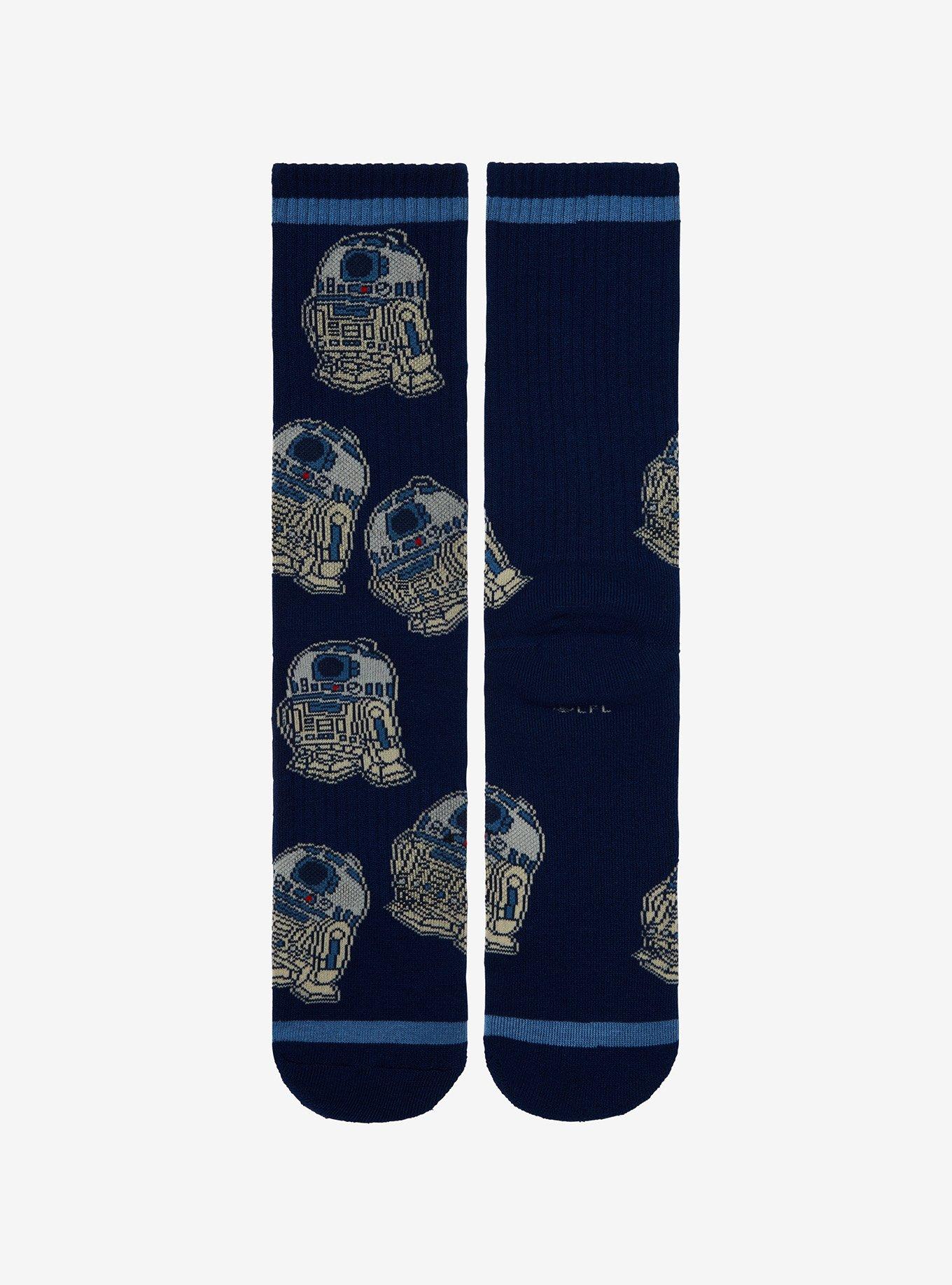 Star Wars R2-D2 Chibi Portrait Allover Print Crew Socks - BoxLunch Exclusive, , alternate