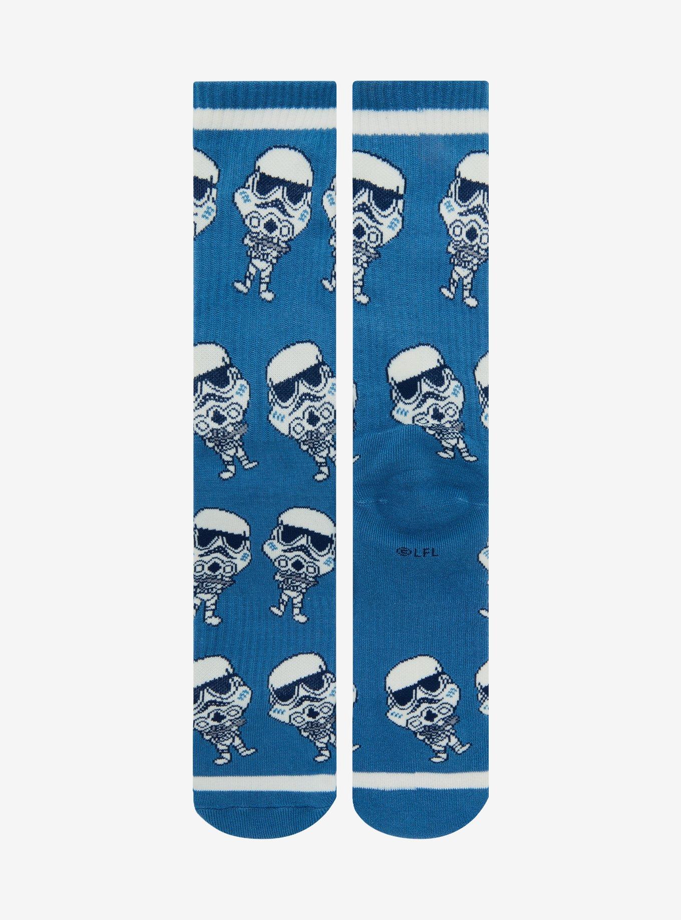 Star Wars Stormtrooper Chibi Portrait Allover Print Crew Socks - BoxLunch Exclusive, , alternate