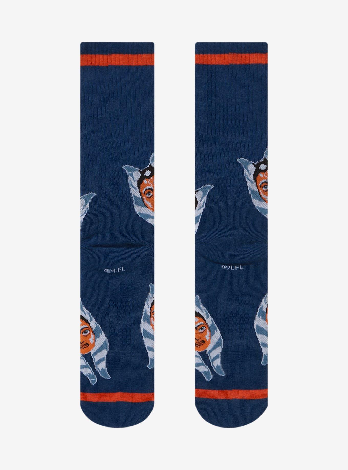 Star Wars Ahsoka Allover Print Crew Socks - BoxLunch Exclusive, , alternate