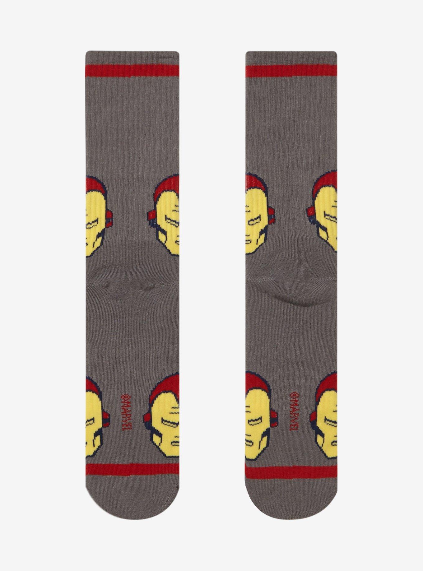 Marvel Iron Man Allover Print Crew Socks - BoxLunch Exclusive, , alternate