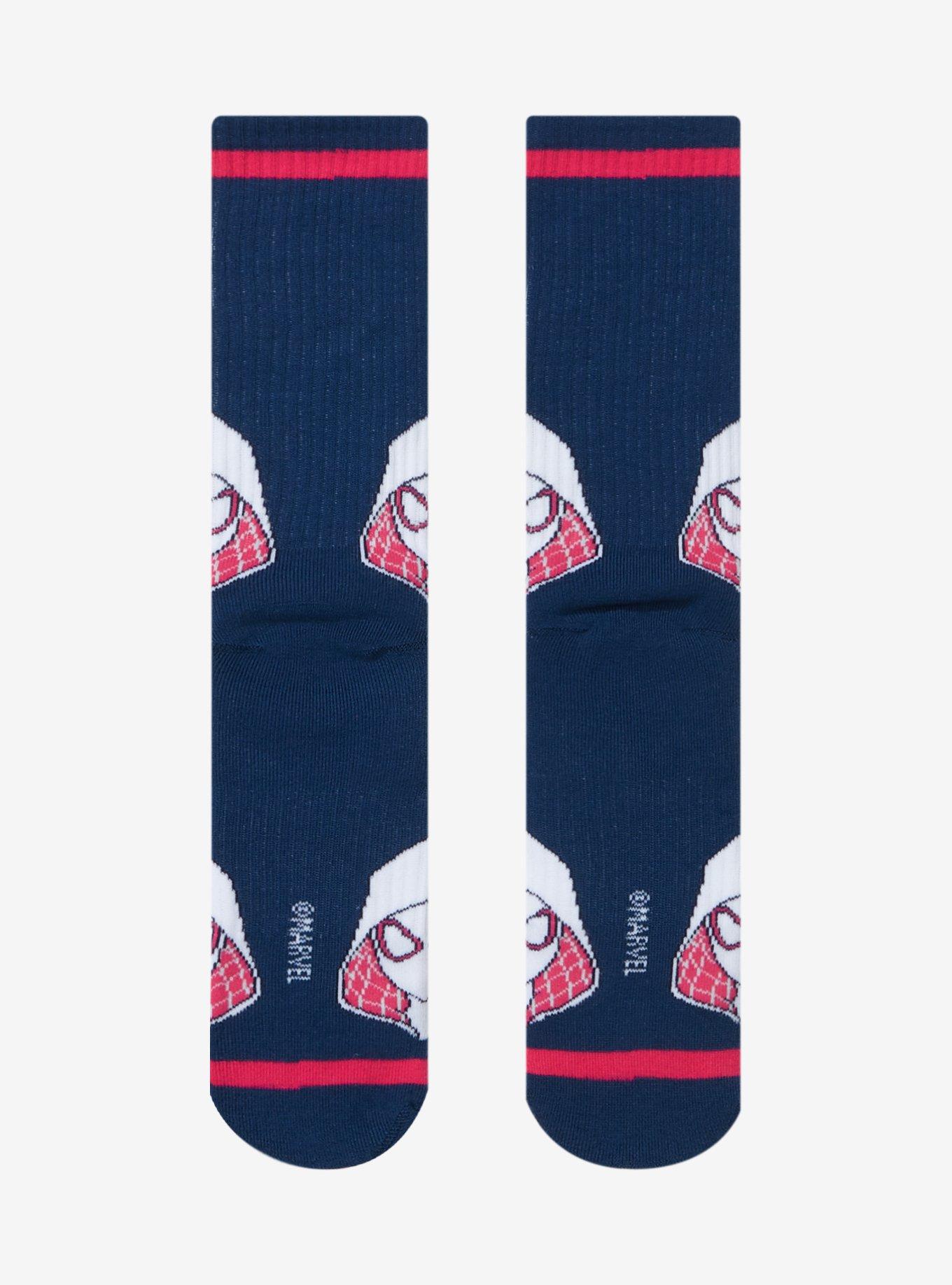 Marvel Spider-Man Spider-Gwen Allover Print Crew Socks - BoxLunch Exclusive, , alternate